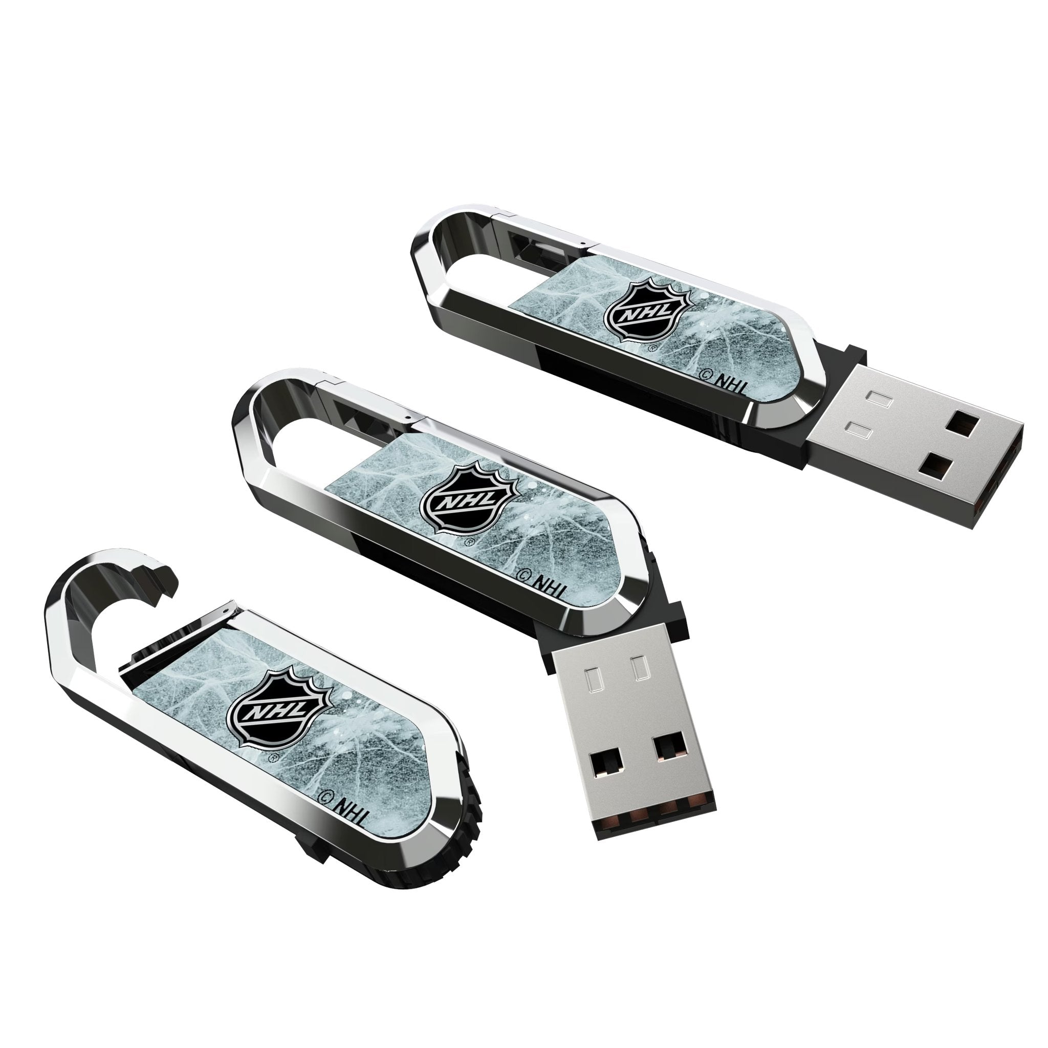 NHL BaseOne USB 64GB Clip Style Flash Drive Three.Jpg