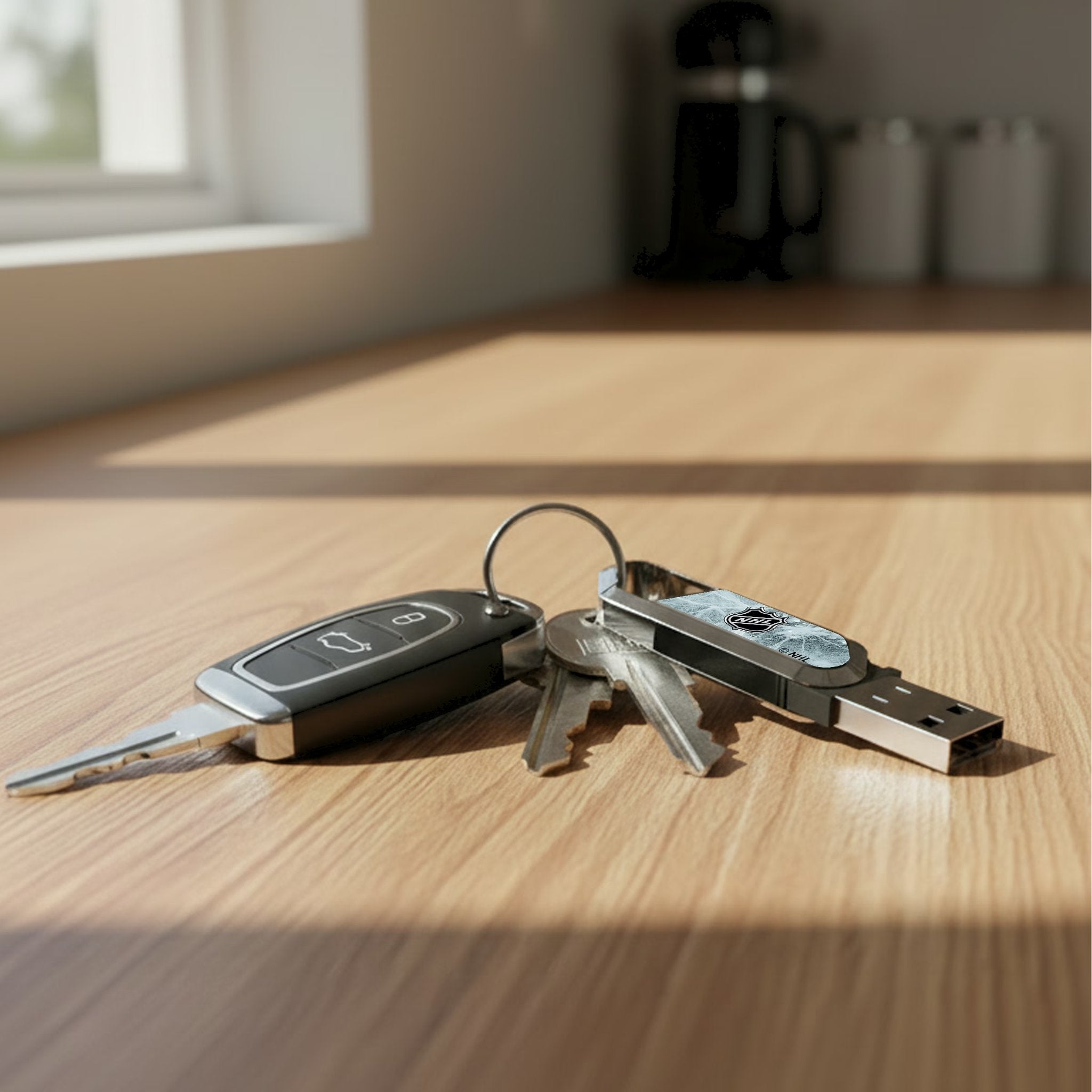 NHL BaseOne USB 64GB Clip Style Flash Drive Lifestyle.Jpg