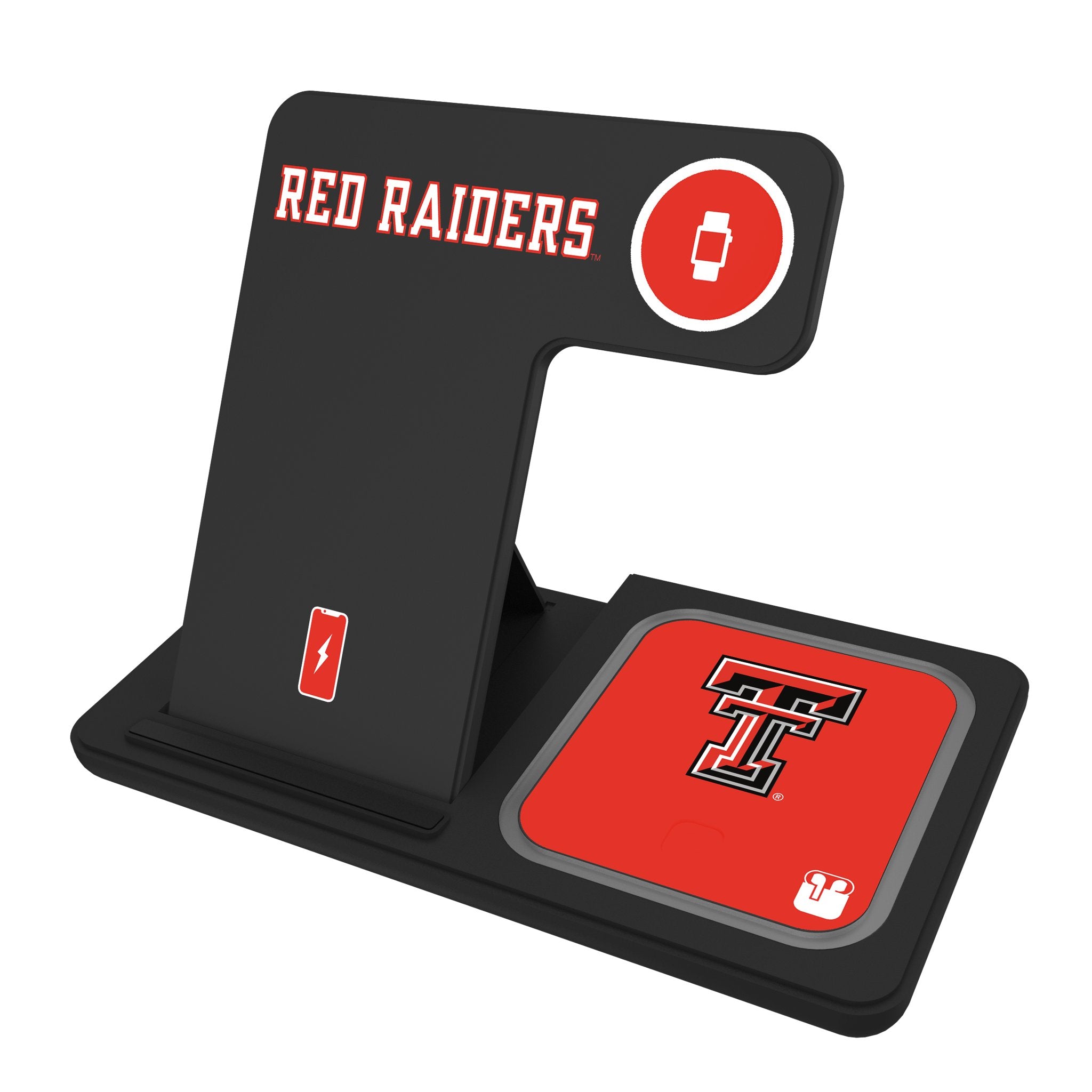 Texas Tech Red Raiders Monocolor Tilt 3 in 1 Charging Station