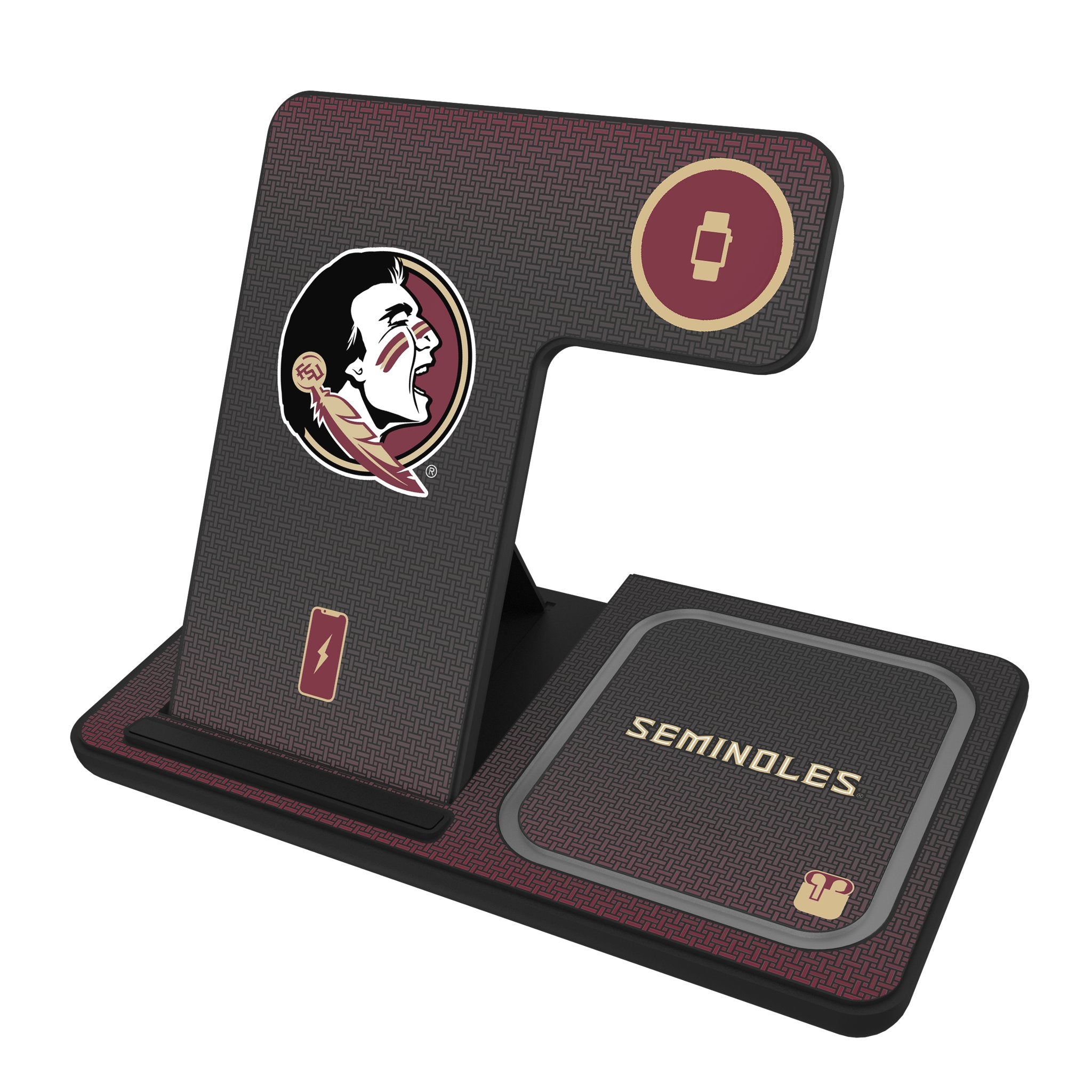 Florida State University Seminoles Linen 3 in 1 Charging Station
