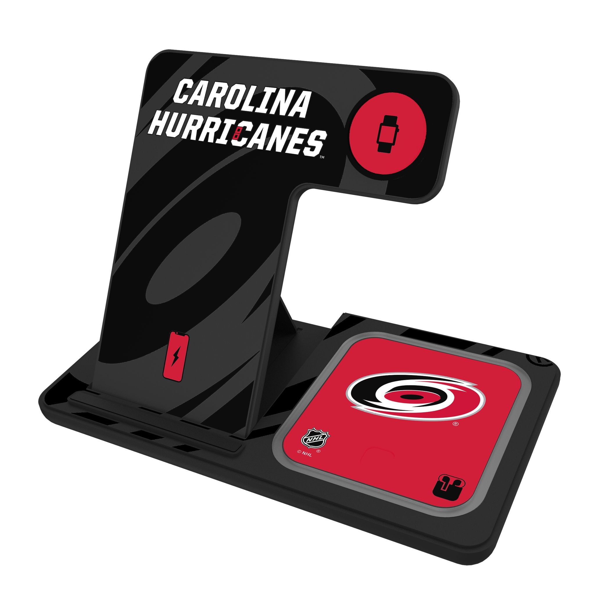 Carolina Hurricanes Monocolor Tilt 3 in 1 Charging Station