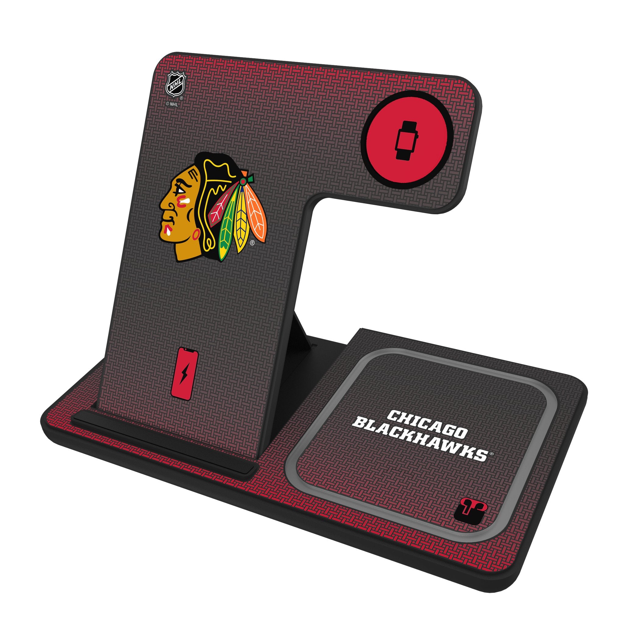 Chicago Blackhawks Linen 3 in 1 Charging Station