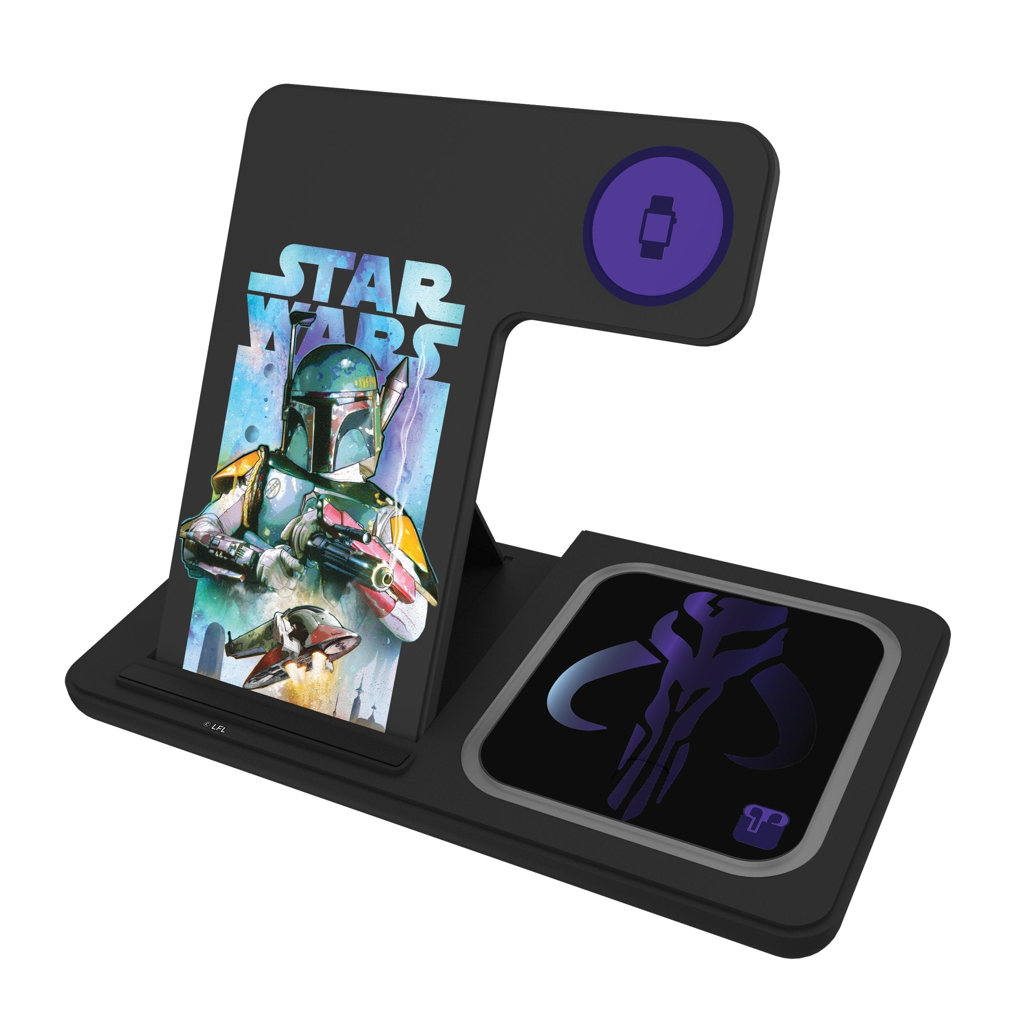 Star Wars Boba Fett Portrait Collage 3 in 1 Charging Station