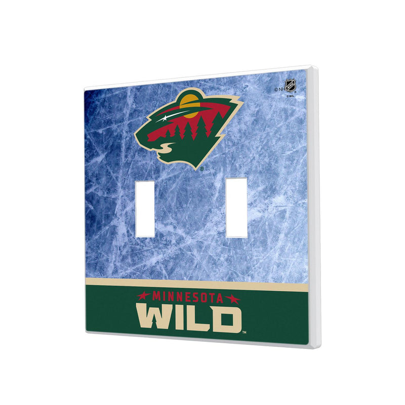 Minnesota Wild Ice Wordmark Hidden-Screw Light Switch Plate