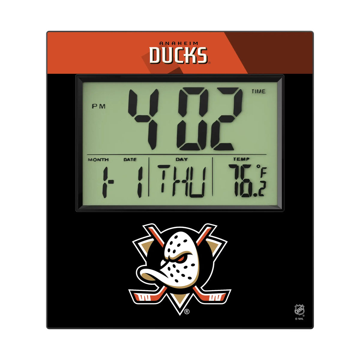 Anaheim Ducks Color Block Wall Clock