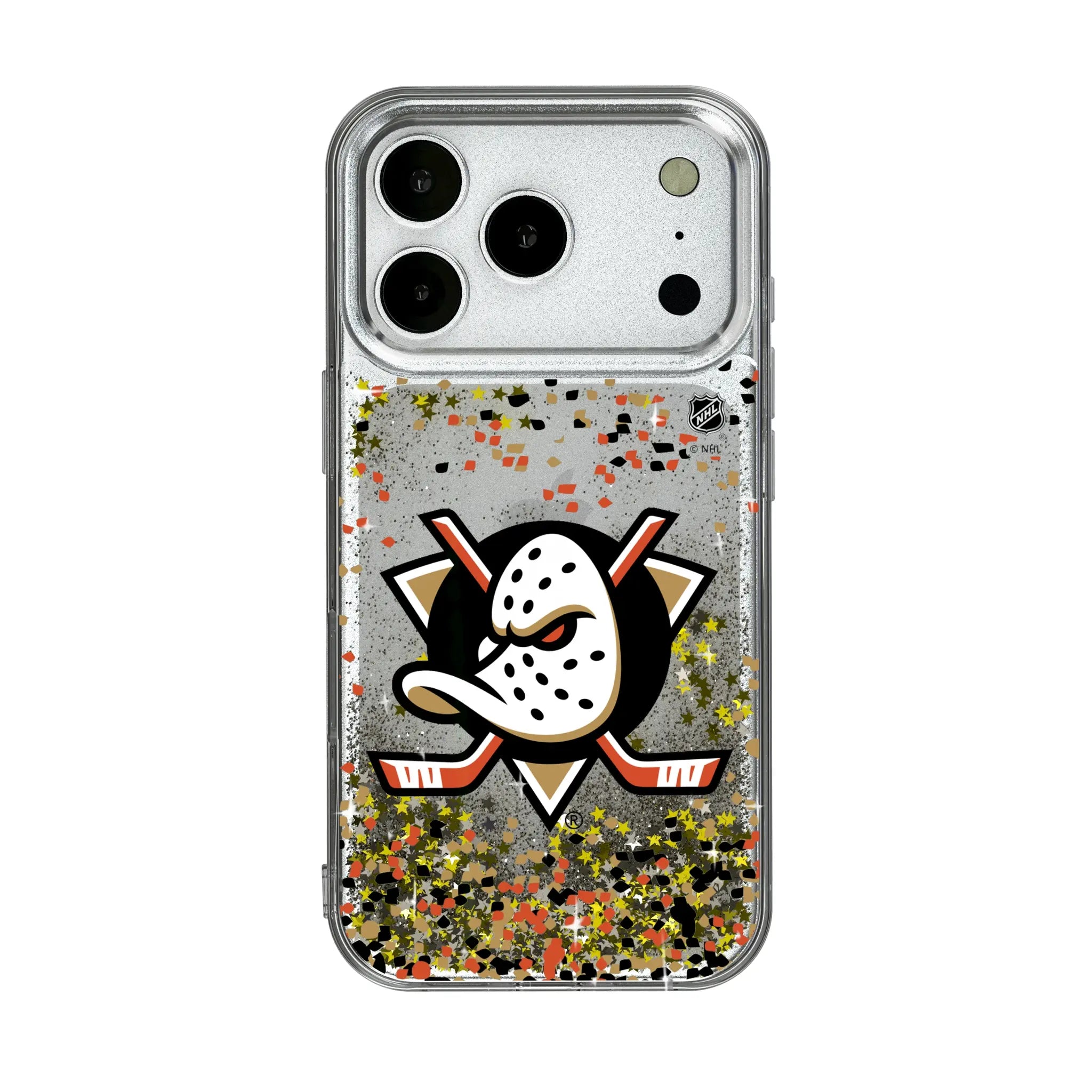 Anaheim Ducks Confetti iPhone Glitter Phone Case for Apple iPhone