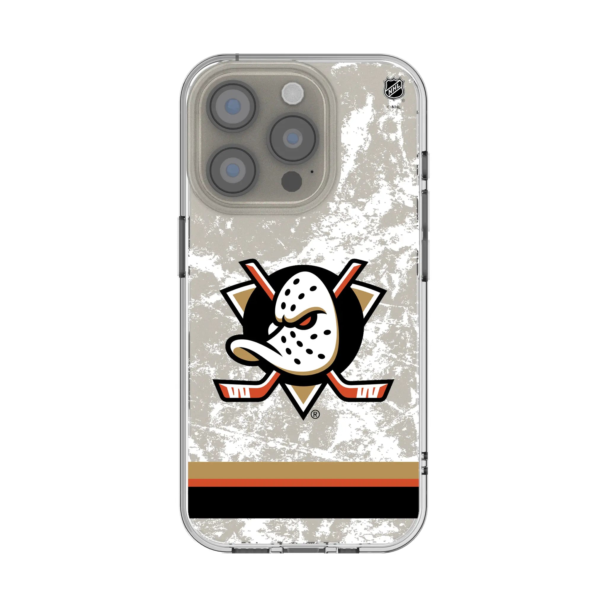 Anaheim Ducks Ice Stripe iPhone Clear Phone Case for Apple iPhone