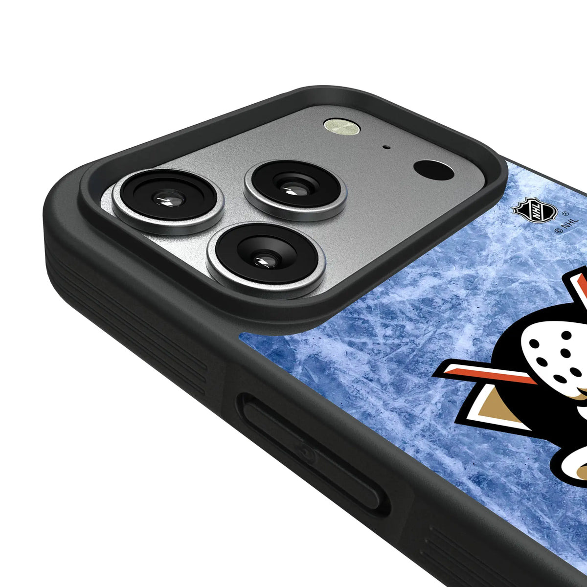 Anaheim Ducks Ice Wordmark iPhone Bump Phone Case for Apple iPhone - Detail#Device_iPhone 17 Pro