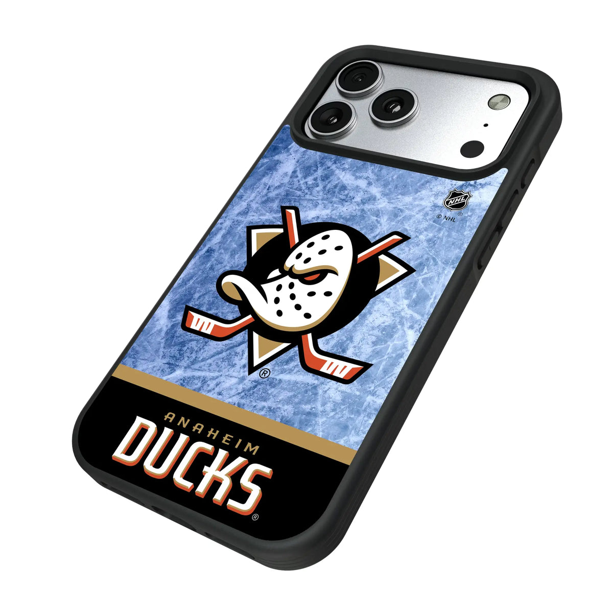 Anaheim Ducks Ice Wordmark iPhone Bump Phone Case for Apple iPhone - Isometric View#Device_iPhone 17 Pro Max