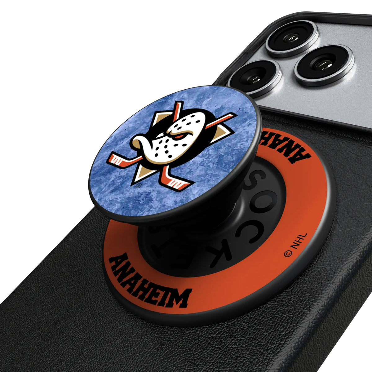 Anaheim Ducks Ice Wordmark Popsockets Round Magnetic