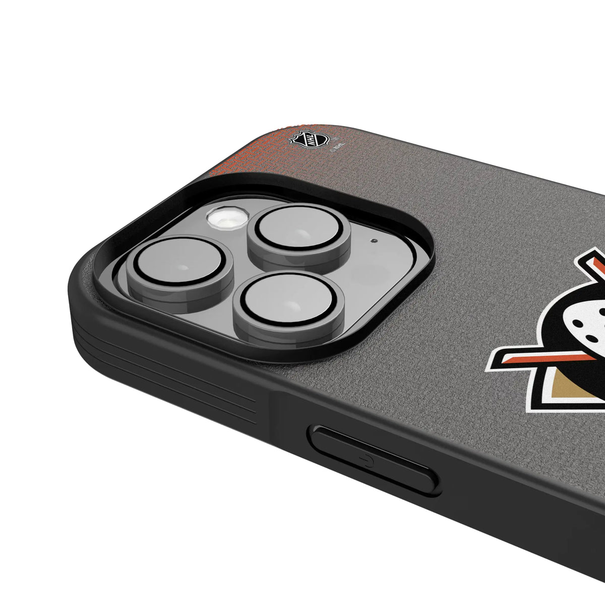 Anaheim Ducks Linen iPhone Bump Phone Case for Apple iPhone - Detail