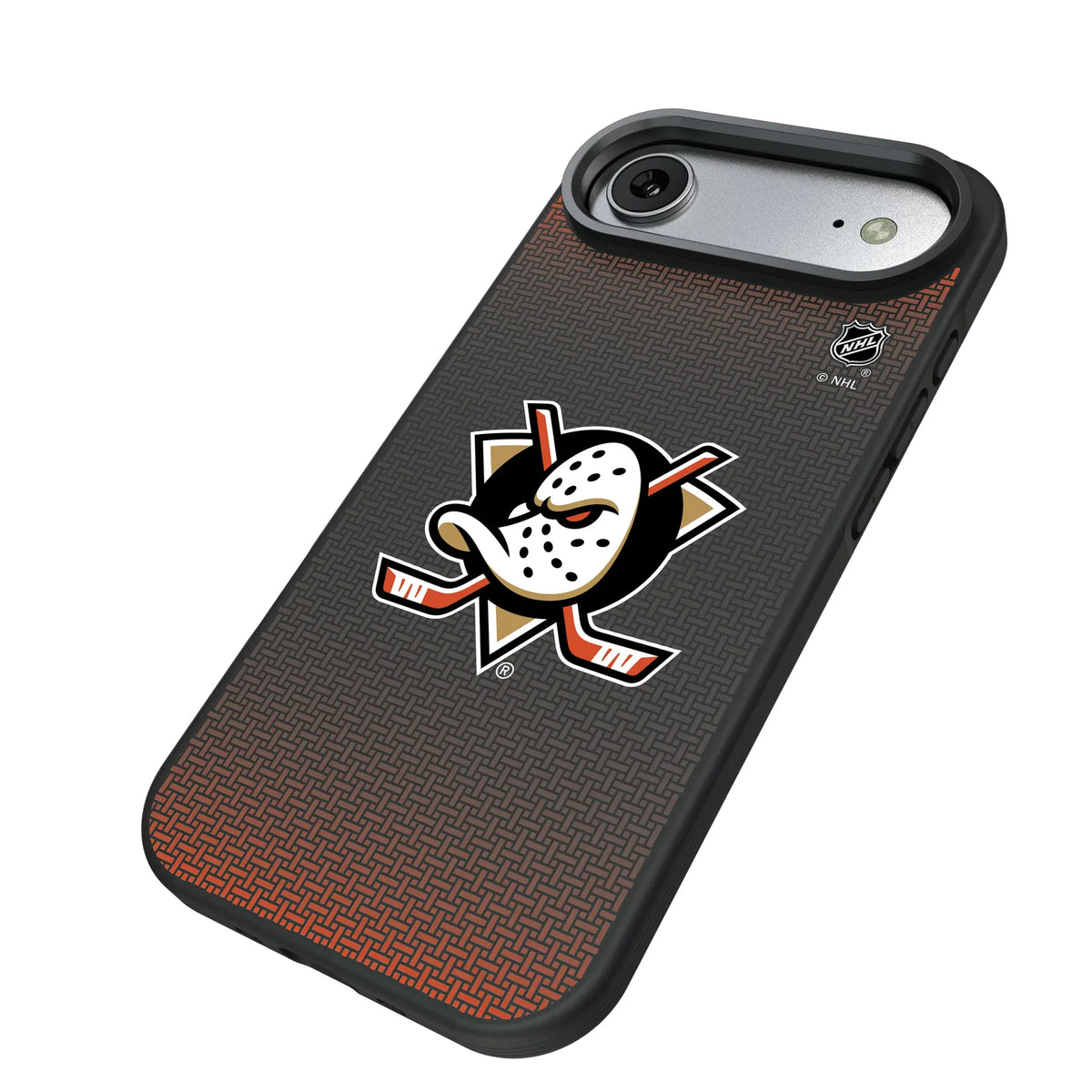 Anaheim Ducks Linen iPhone Bump Phone Case for Apple iPhone - Isometric View#Device_iPhone Air