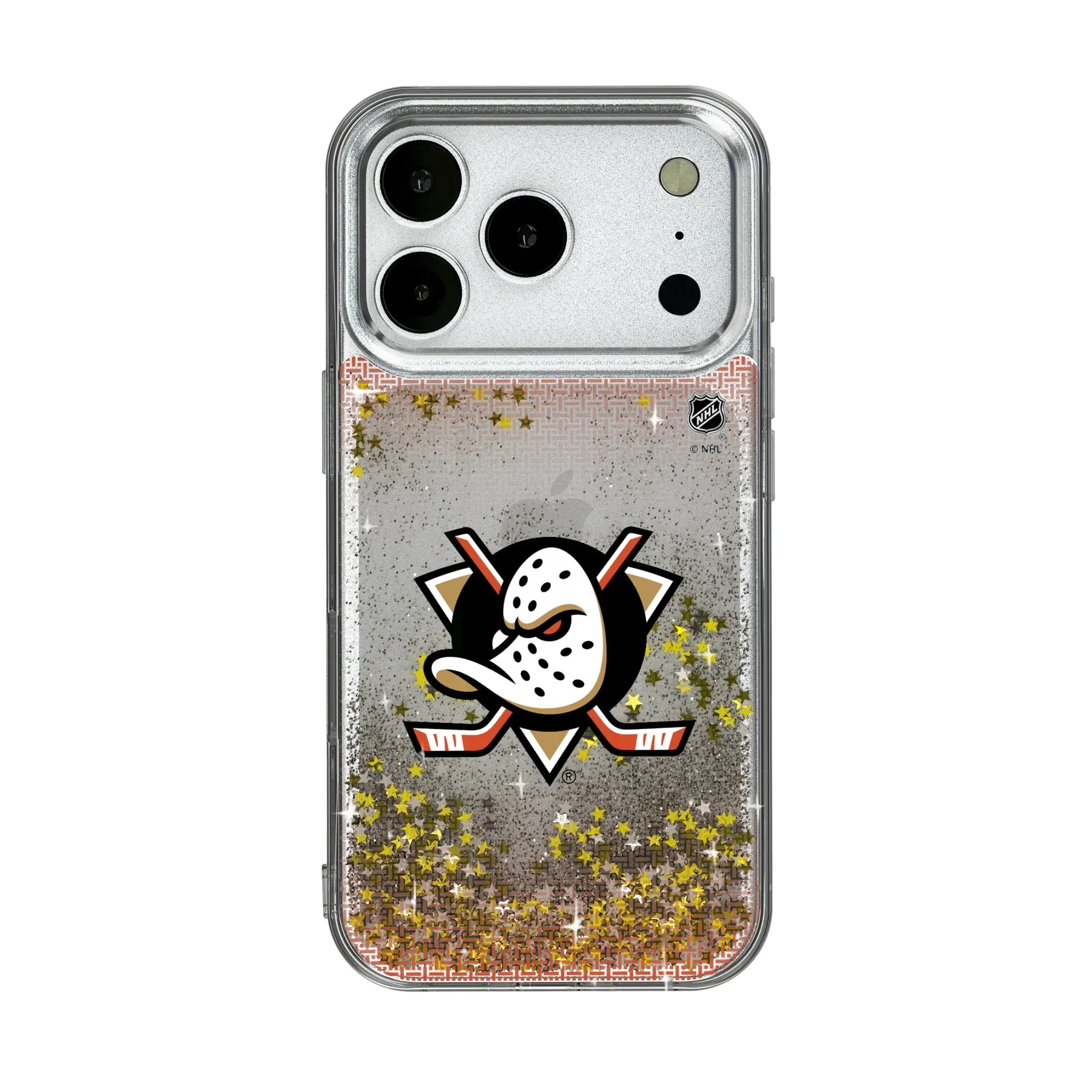 Anaheim Ducks Linen iPhone Glitter Phone Case for Apple iPhone