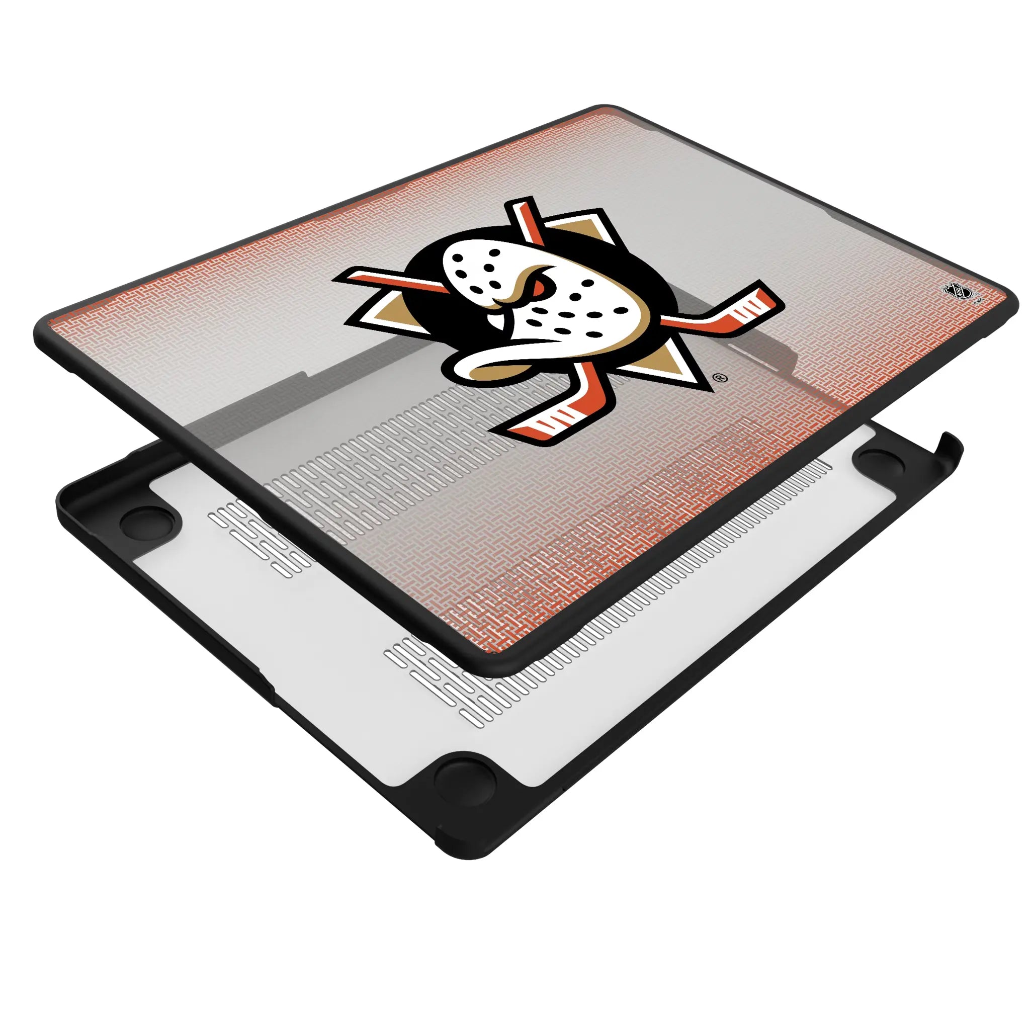 Anaheim Ducks Linen MacBook Laptop Case for Apple MacBook - Isometric View