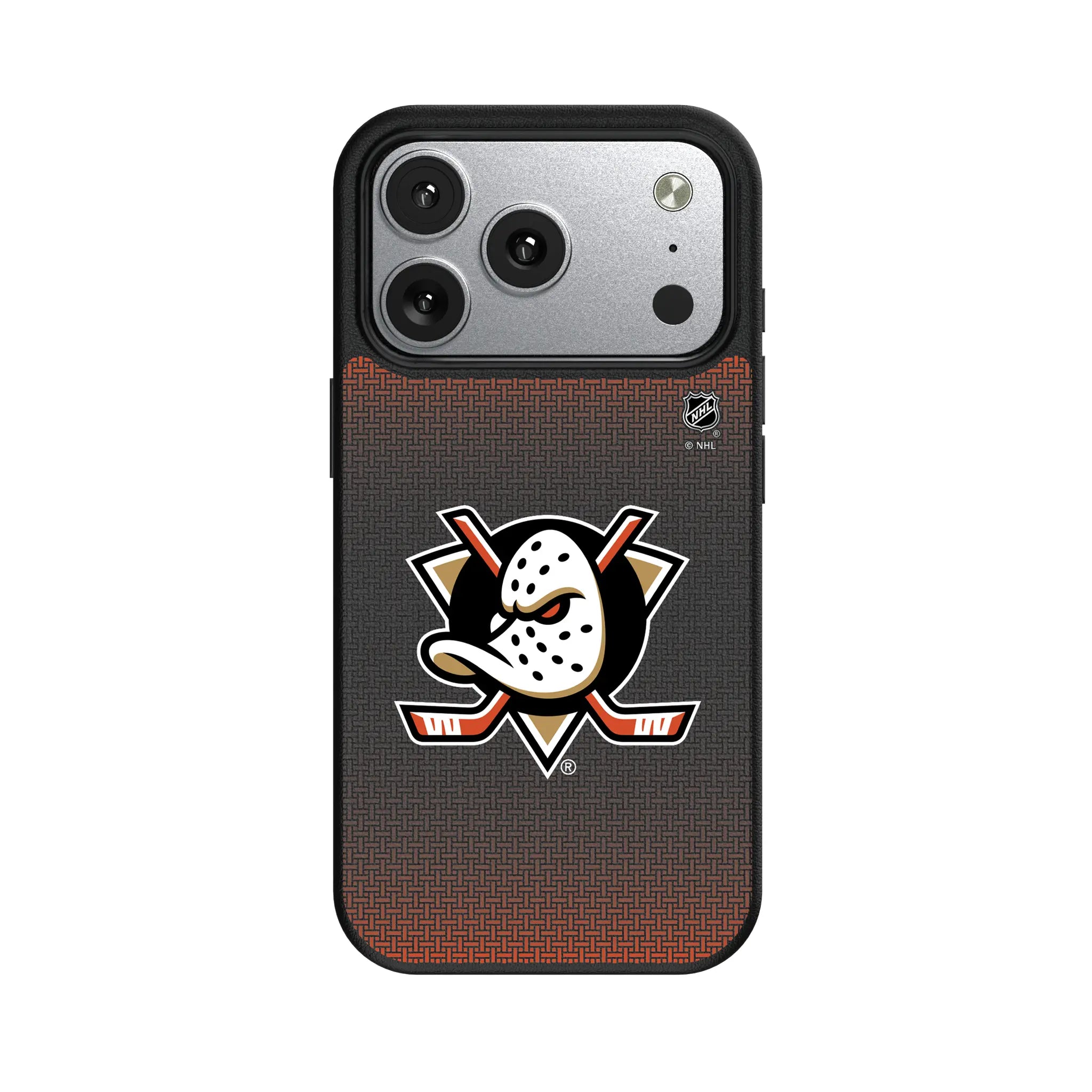 Anaheim Ducks Linen iPhone MagSafe Compatible Phone Case for Apple iPhone#Device_iPhone 17 Pro