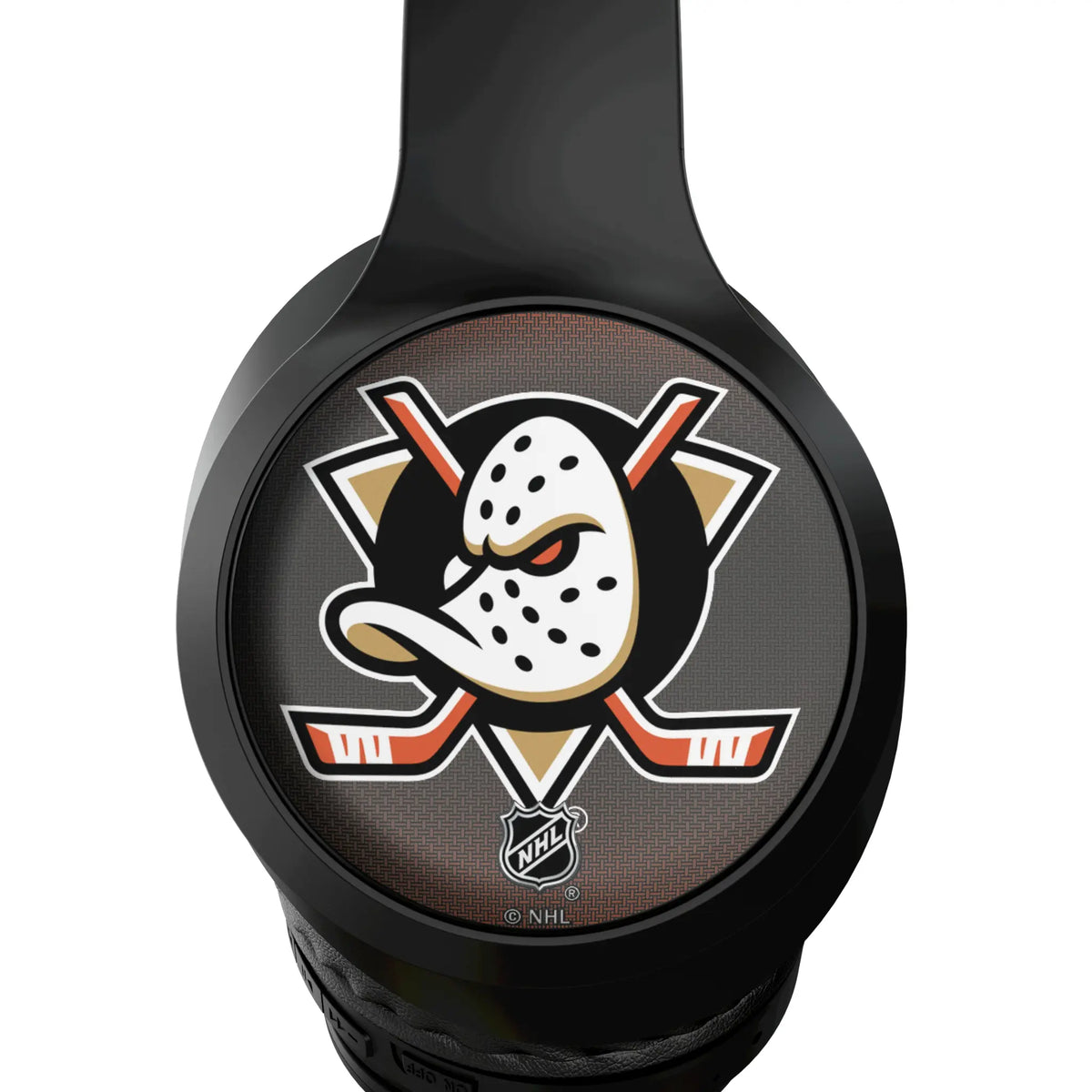 Anaheim Ducks Linen Wireless Over-Ear Headphones With Case - Detail