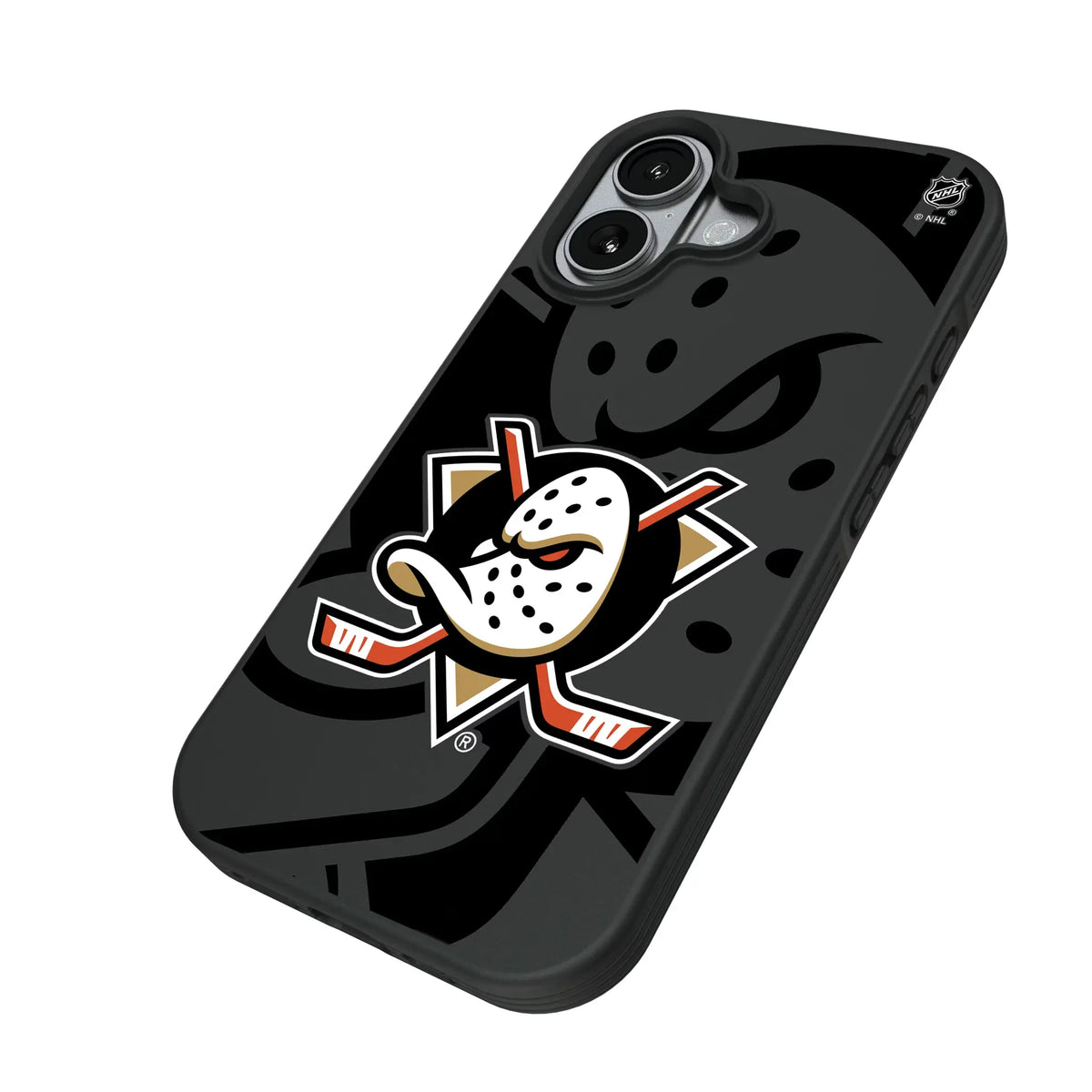 Anaheim Ducks Monocolor Tilt iPhone Bump Phone Case for Apple iPhone - Isometric View#Device_iPhone 17