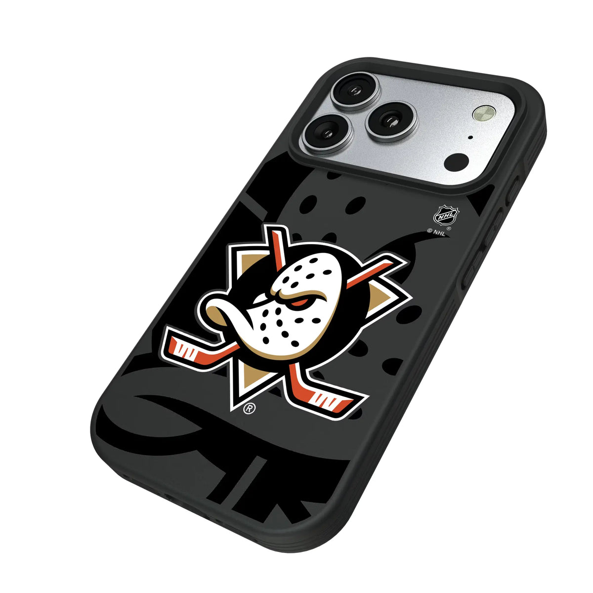 Anaheim Ducks Monocolor Tilt iPhone Bump Phone Case for Apple iPhone - Isometric View#Device_iPhone 17 Pro