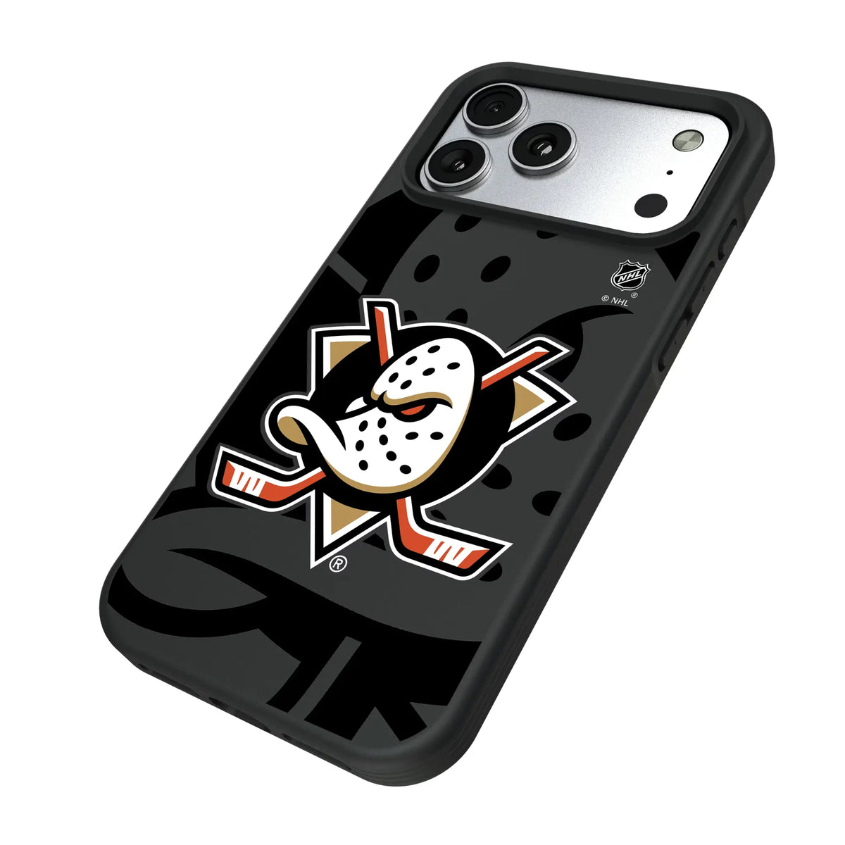 Anaheim Ducks Monocolor Tilt iPhone Bump Phone Case for Apple iPhone - Isometric View#Device_iPhone 17 Pro Max