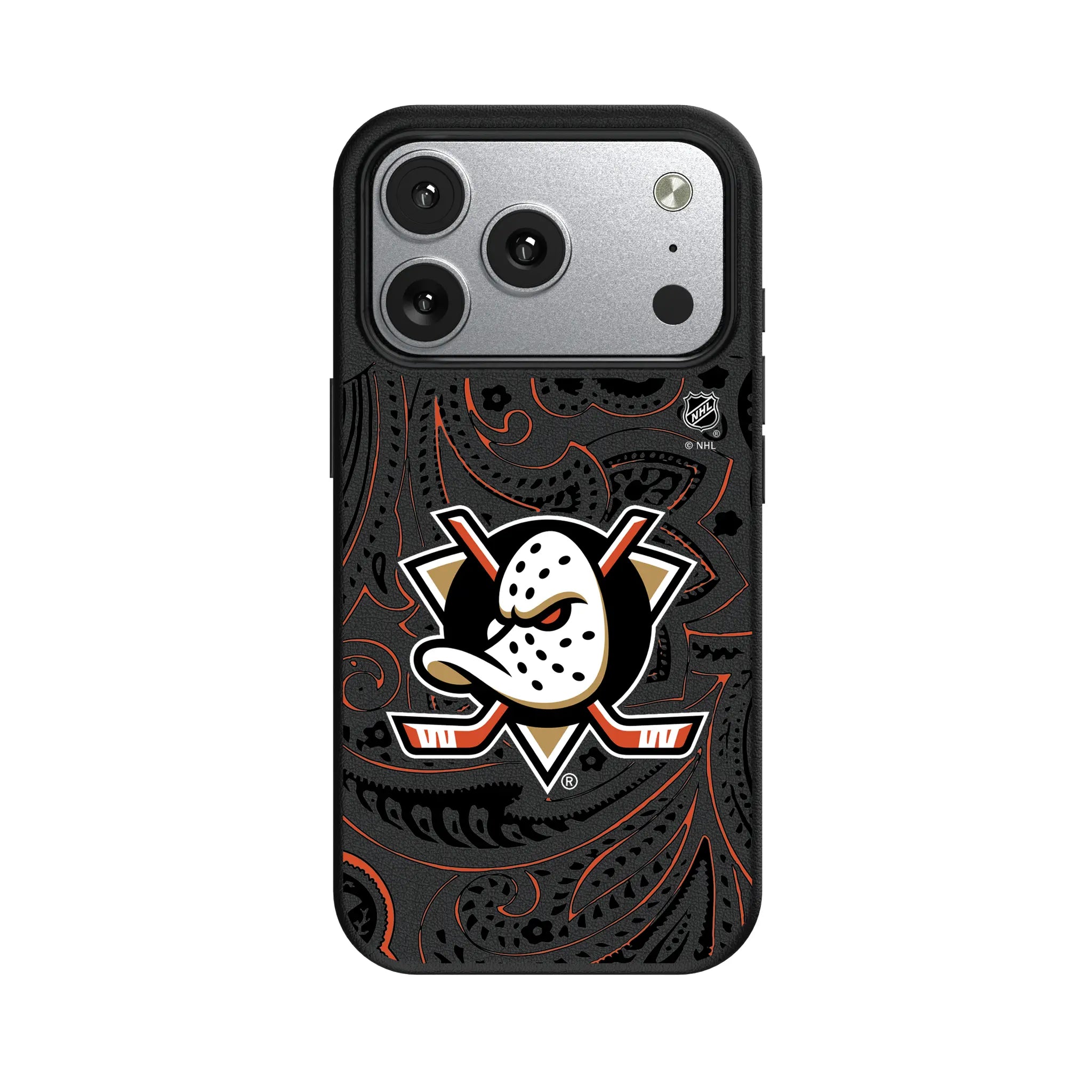 Anaheim Ducks Paisley iPhone MagSafe Compatible Phone Case for Apple iPhone#Device_iPhone 17 Pro