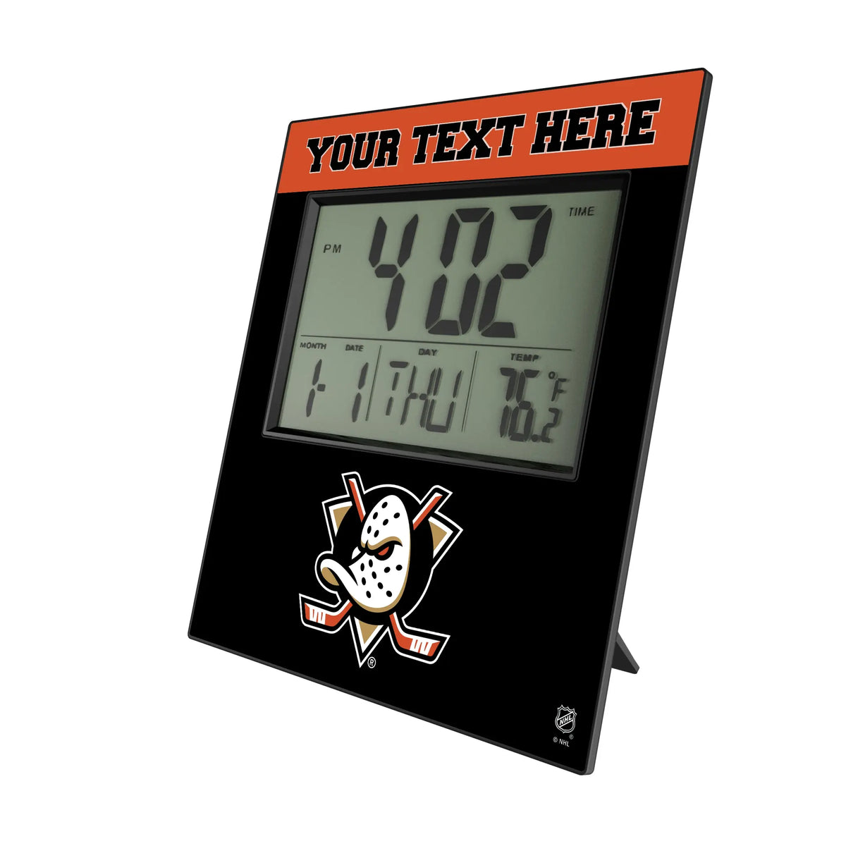 Anaheim Ducks Personalized Color Block Wall Clock
