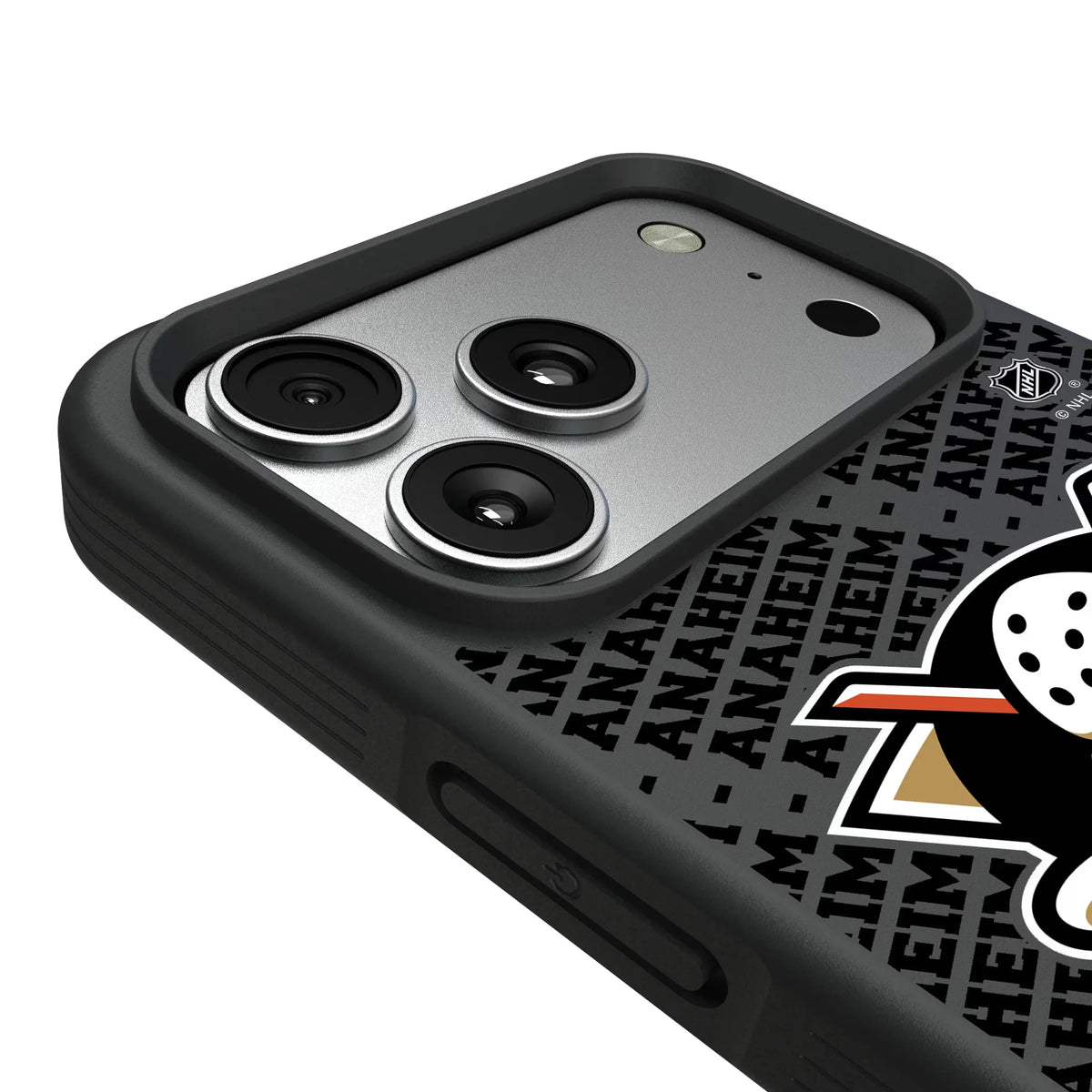 Anaheim Ducks Personalized EndZone Plus iPhone Bump Phone Case for Apple iPhone - Detail#Device_iPhone 17 Pro Max