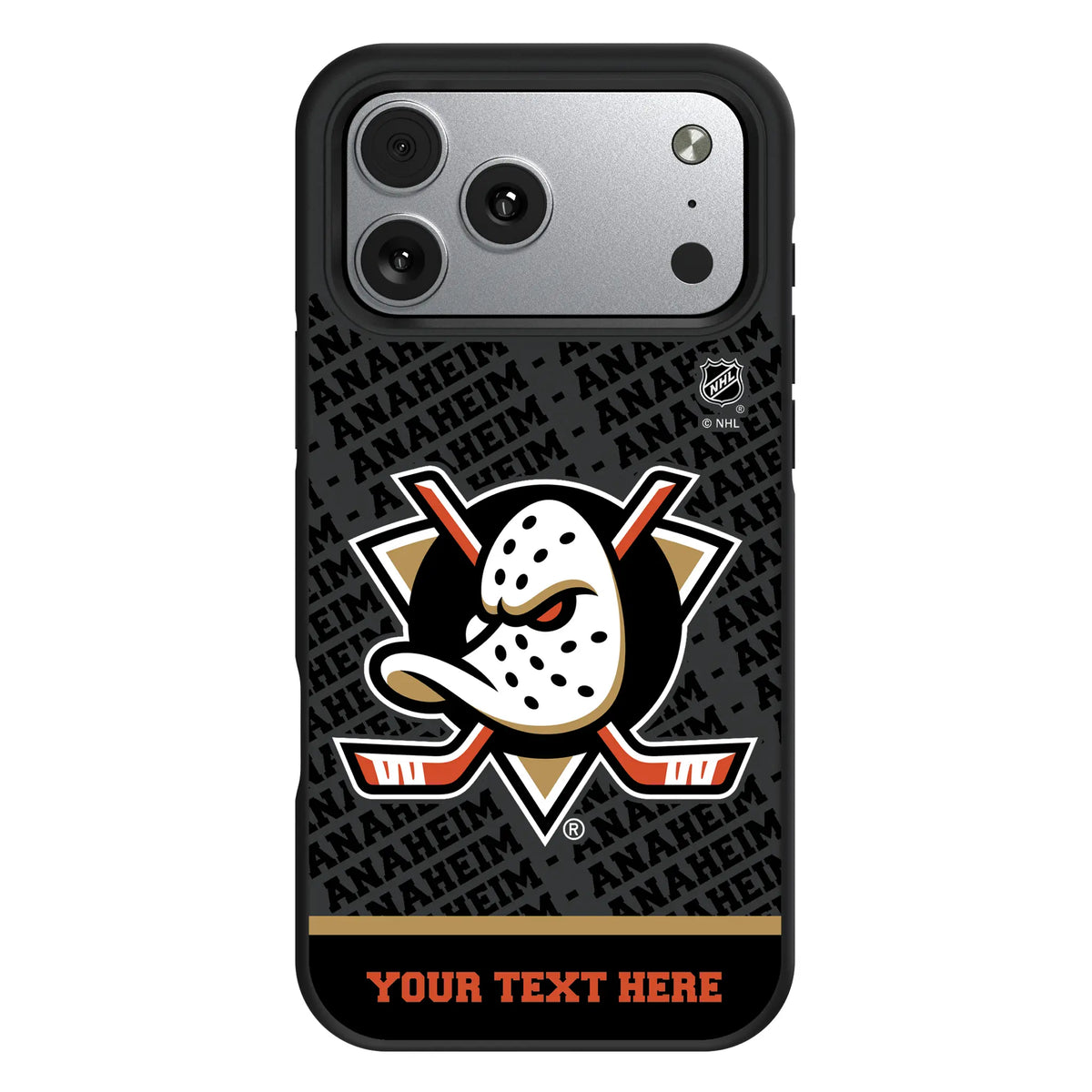 Anaheim Ducks Personalized EndZone Plus iPhone Bump Phone Case for Apple iPhone#Device_iPhone 17 Pro Max