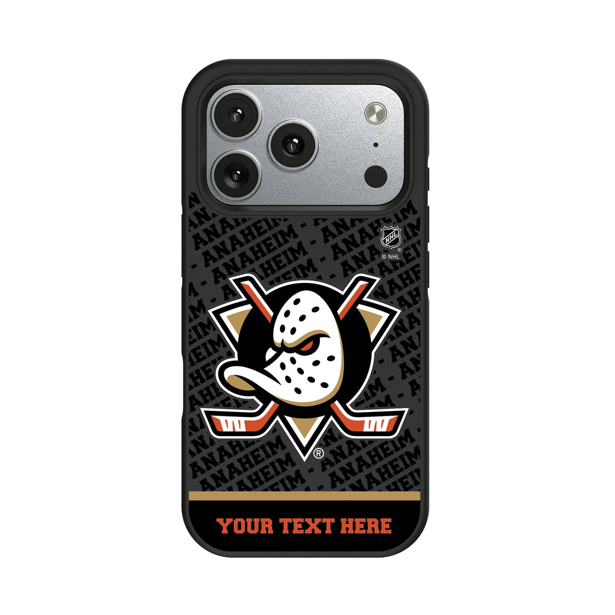 Anaheim Ducks Personalized EndZone Plus iPhone Bump Phone Case for Apple iPhone#Device_iPhone 17 Pro