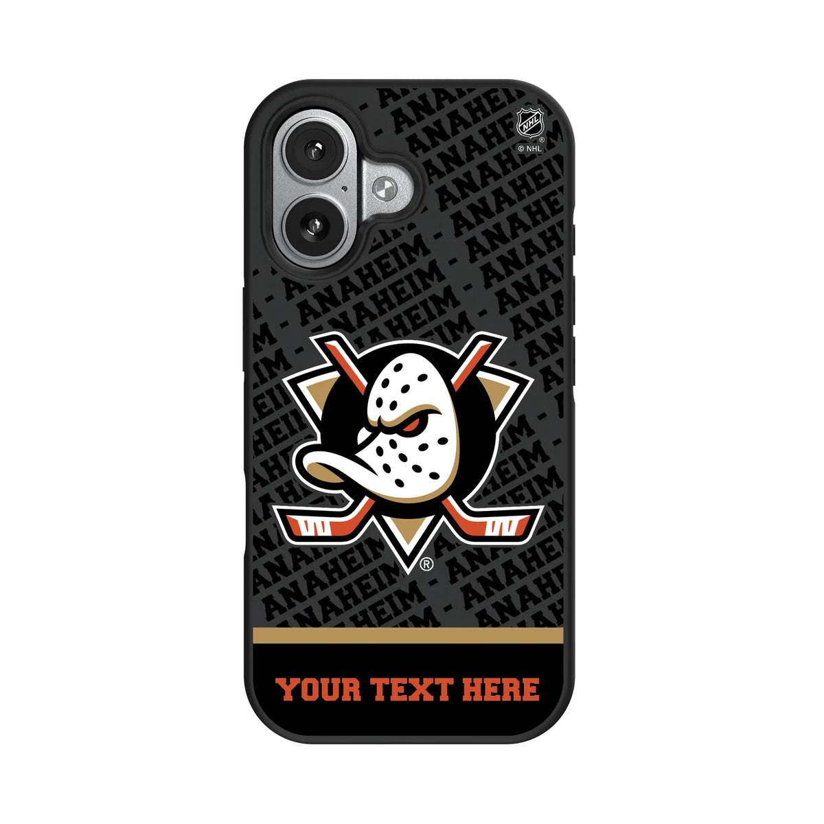 Anaheim Ducks Personalized EndZone Plus iPhone Bump Phone Case for Apple iPhone#Device_iPhone 17