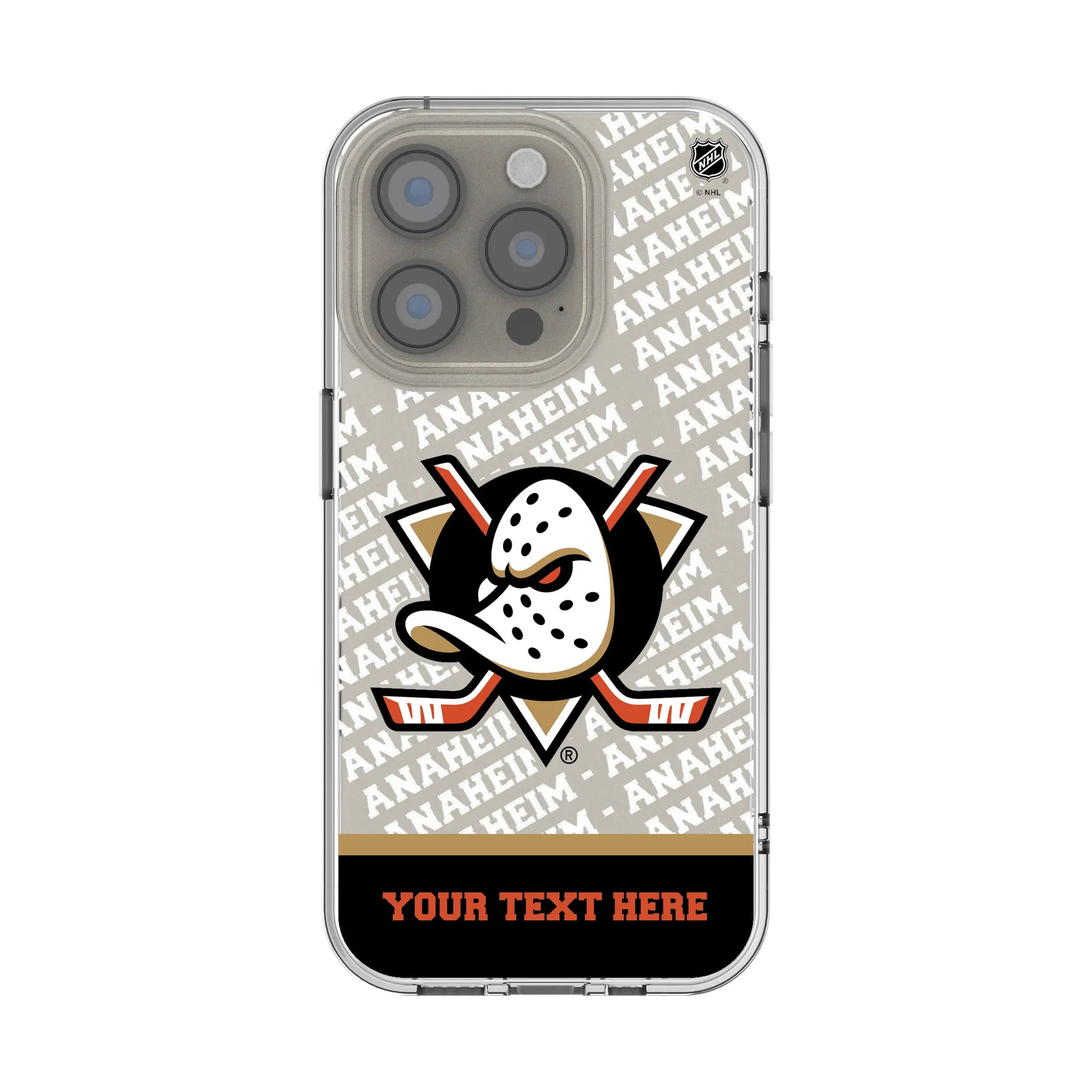 Anaheim Ducks Personalized EndZone Plus iPhone Clear Phone Case for Apple iPhone