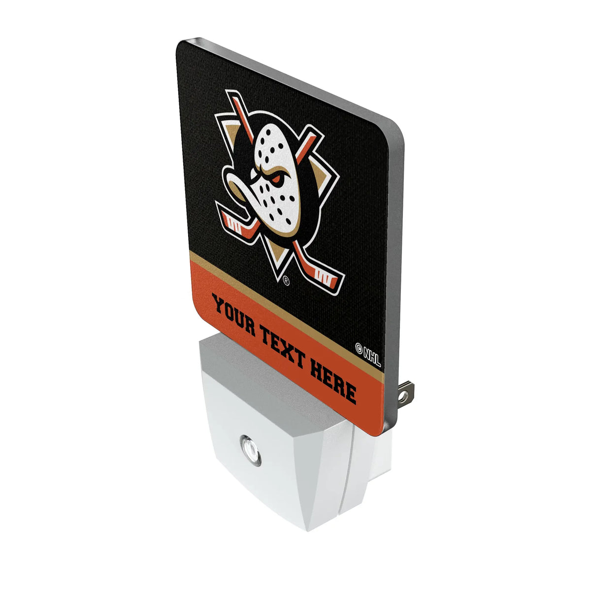 Anaheim Ducks Personalized Endzone Solid Night Light 2-Pack - Isometric View