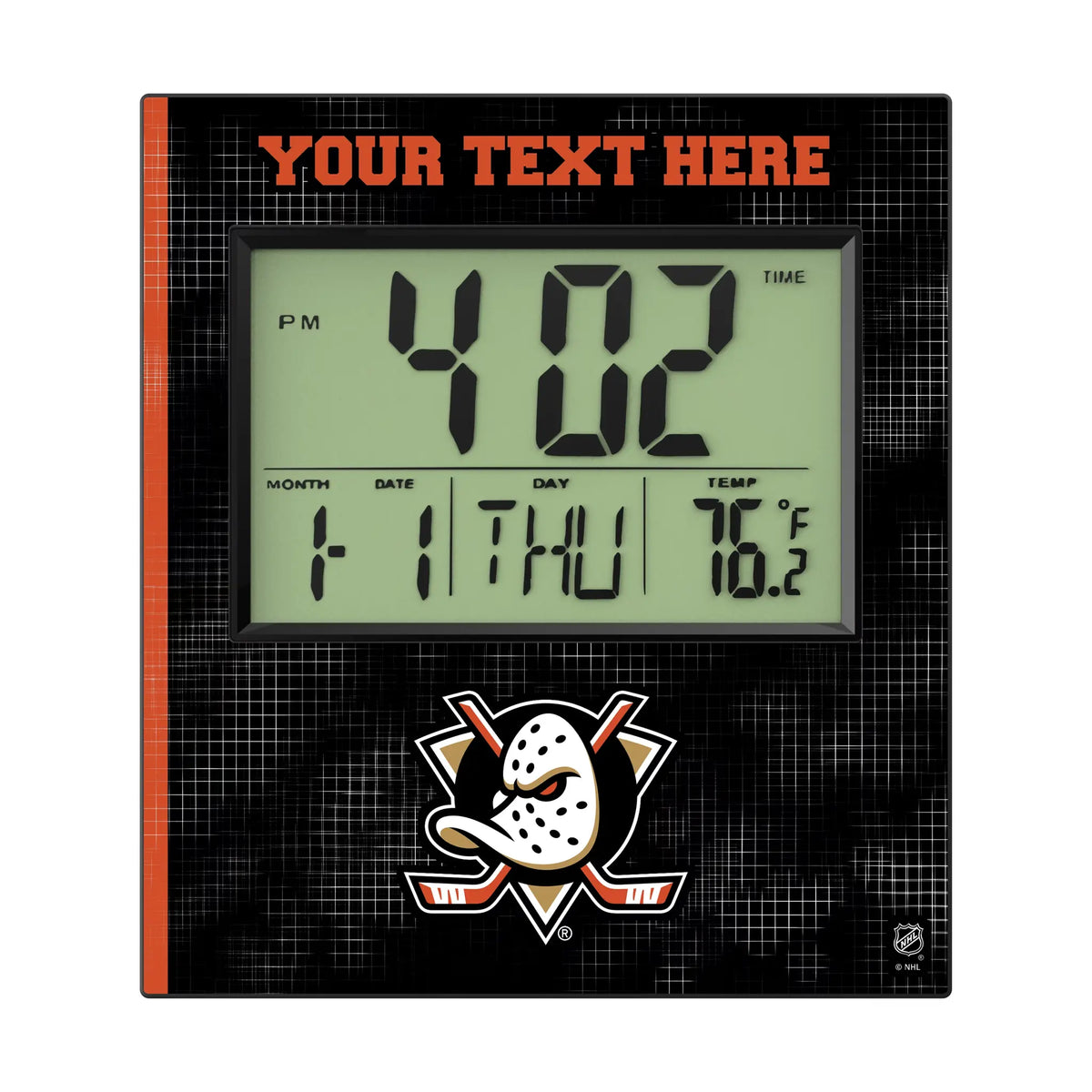 Anaheim Ducks Personalized Hatch Wall Clock