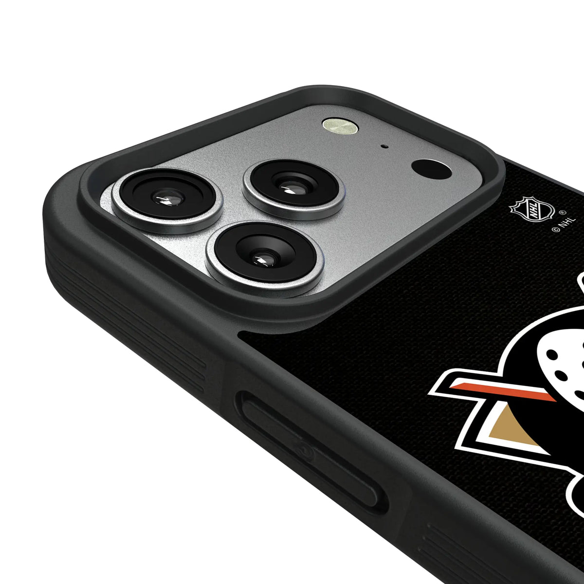 Anaheim Ducks Personalized Stripe iPhone Bump Phone Case for Apple iPhone - Detail#Device_iPhone 17 Pro