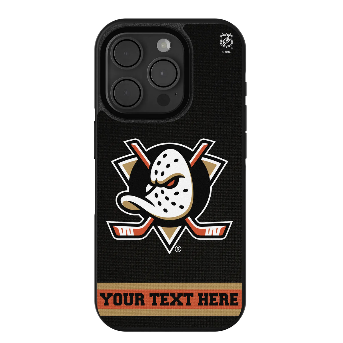 Anaheim Ducks Personalized Stripe iPhone Bump Phone Case for Apple iPhone