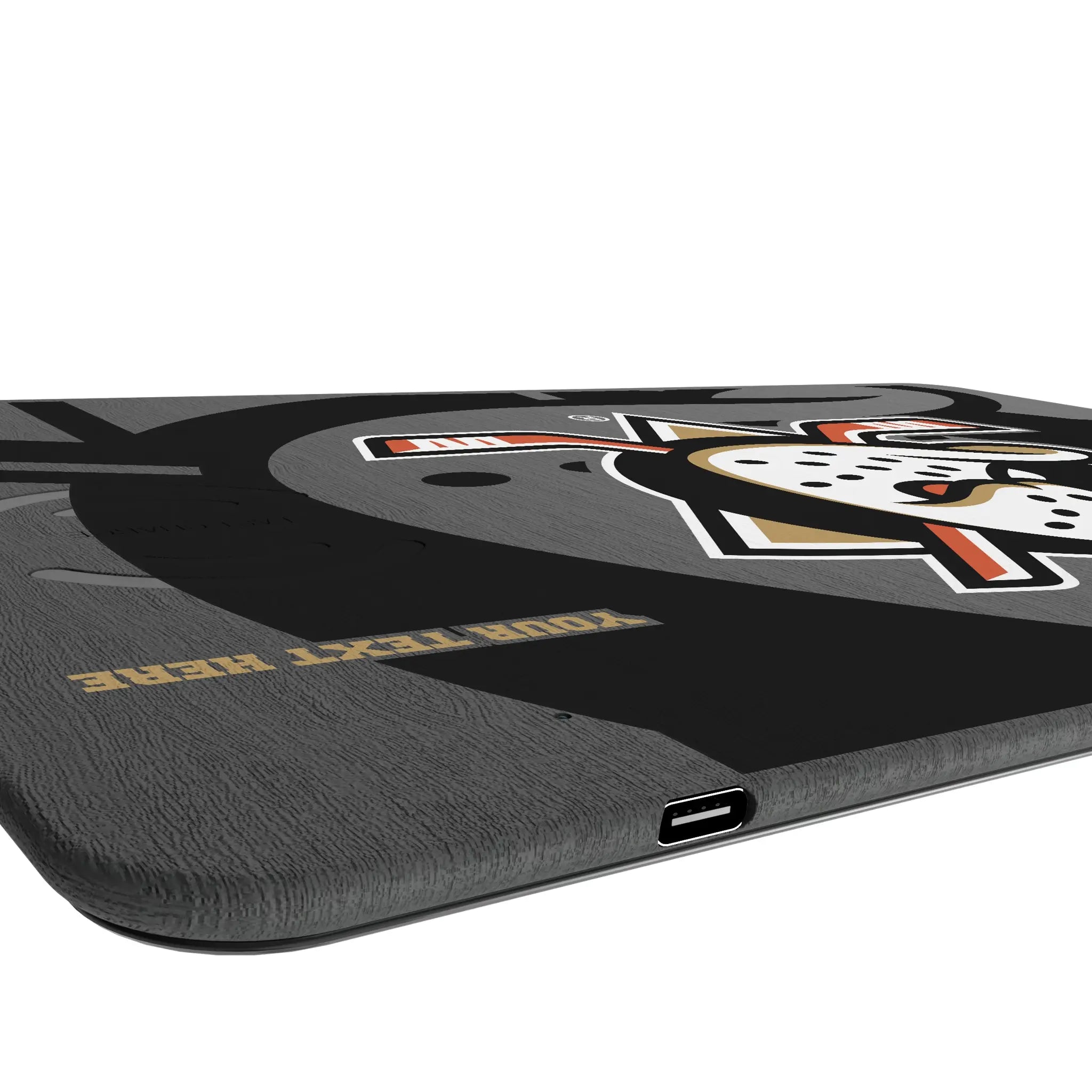 Anaheim Ducks Personalized Tilt 15-Watt Wireless Charger and Mouse Pad