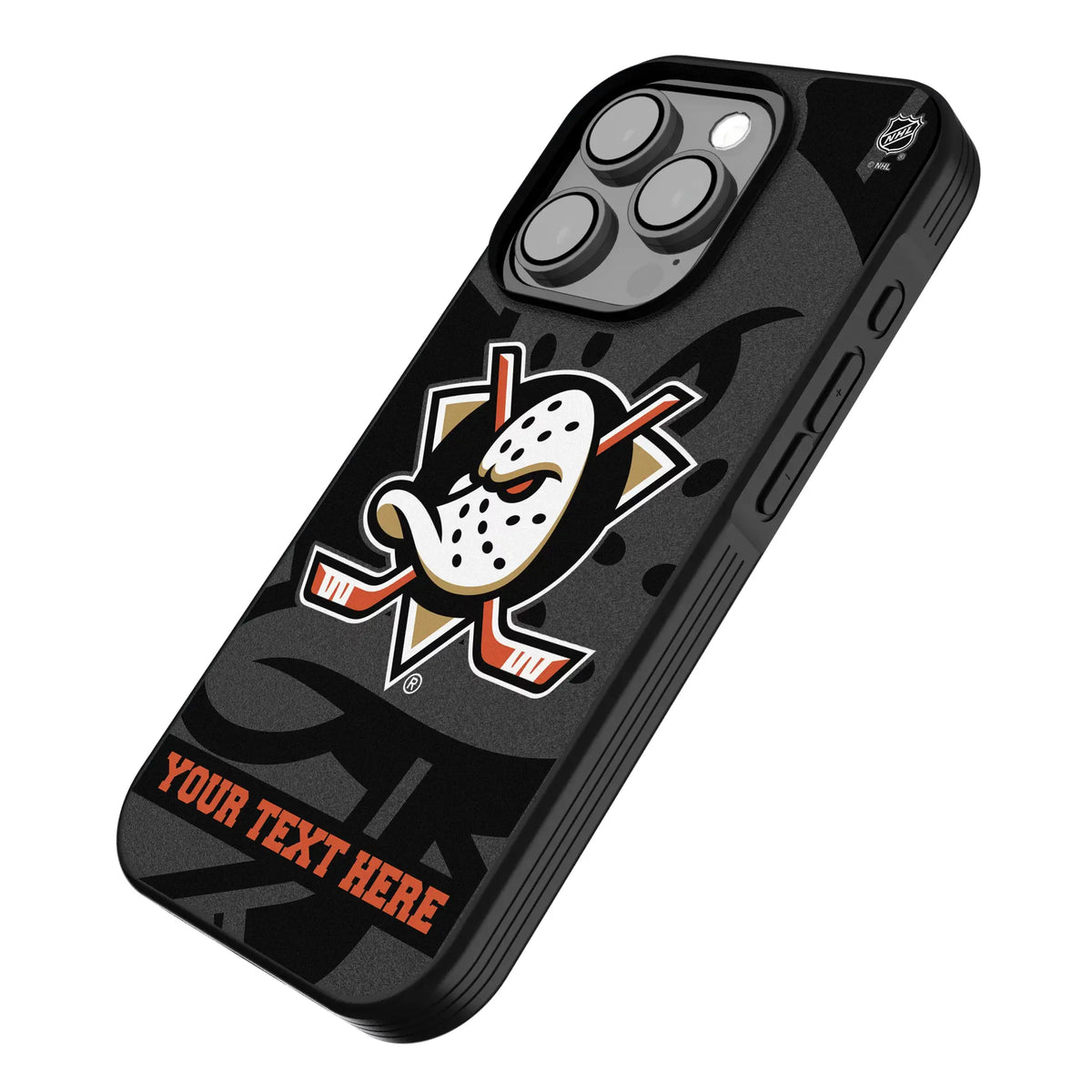 Anaheim Ducks Personalized Tilt iPhone Bump Phone Case for Apple iPhone - Isometric View