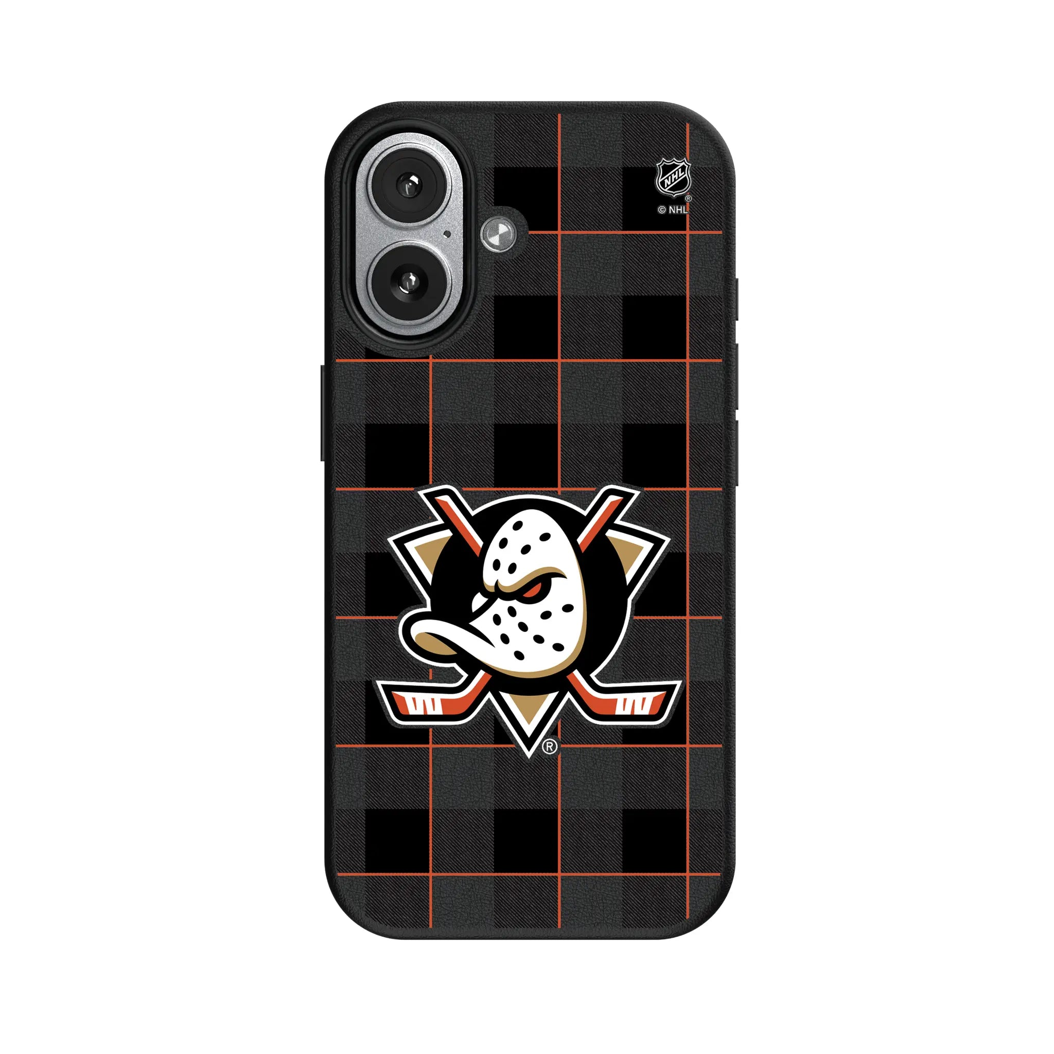 Anaheim Ducks Plaid iPhone MagSafe Compatible Phone Case for Apple iPhone#Device_iPhone 17