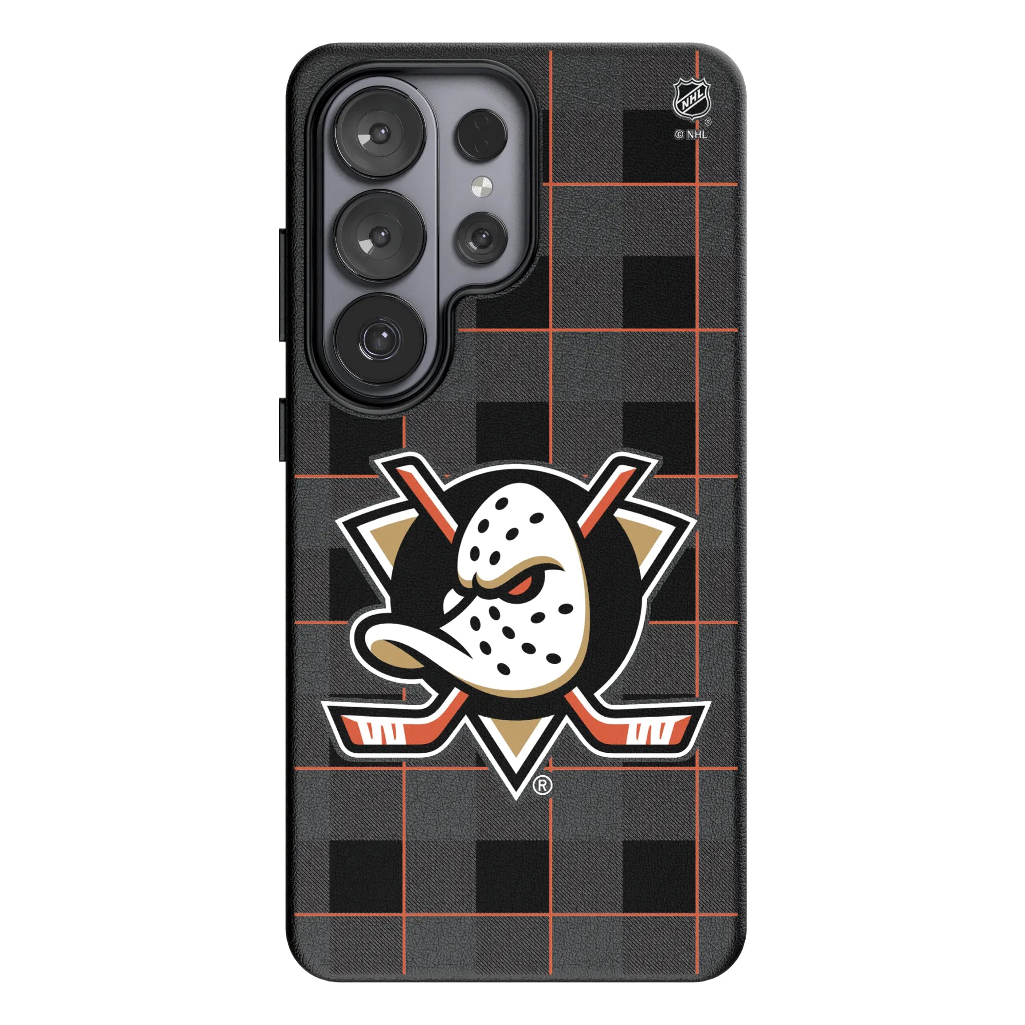 Anaheim Ducks Plaid Galaxy MagSafe Compatible Phone Case for Samsung Galaxy#Device_Galaxy S26 Ultra