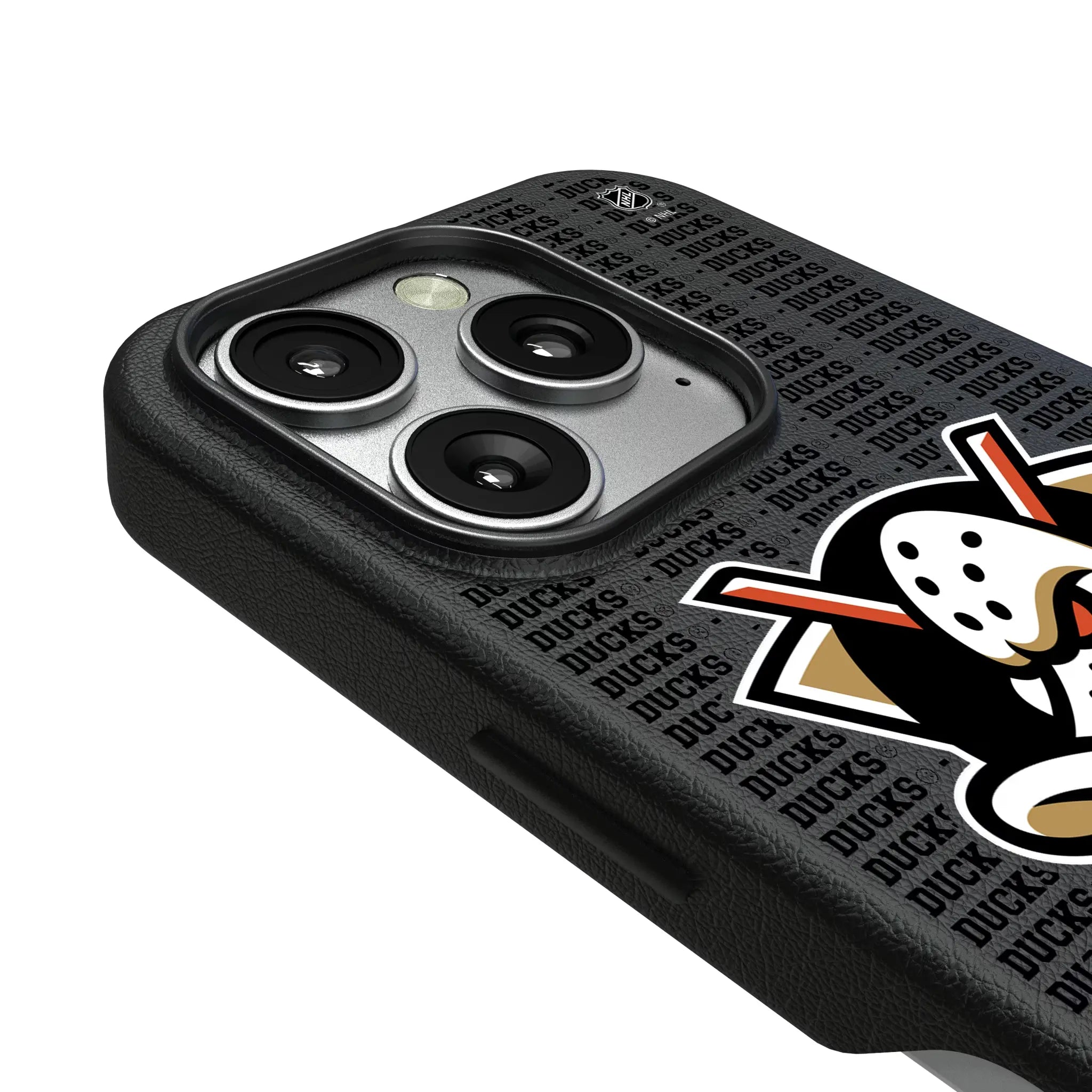 Anaheim Ducks Text Backdrop iPhone MagSafe Compatible Phone Case for Apple iPhone - Detail