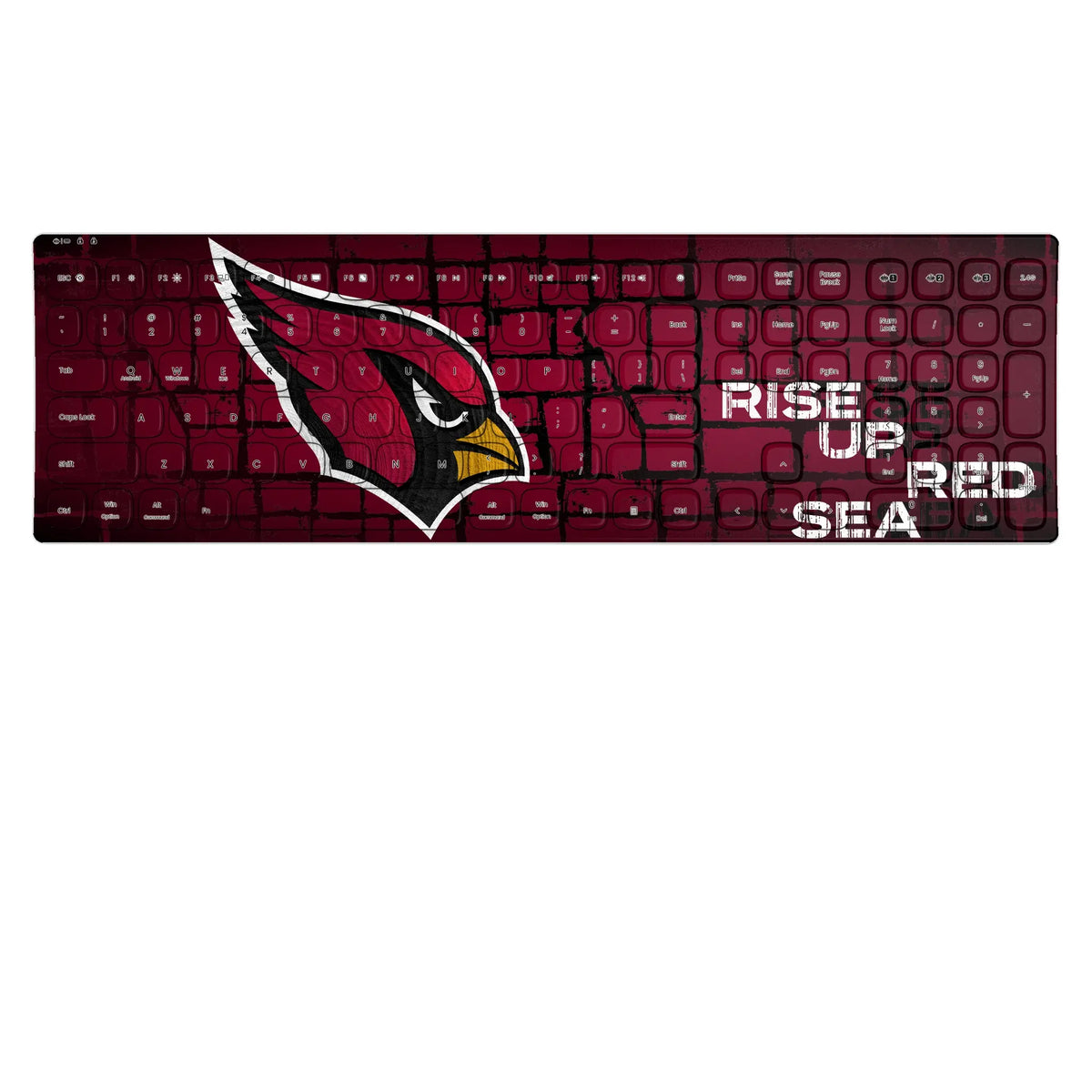 Arizona Cardinals Brick KKB605 Curved Wireless Keyboard