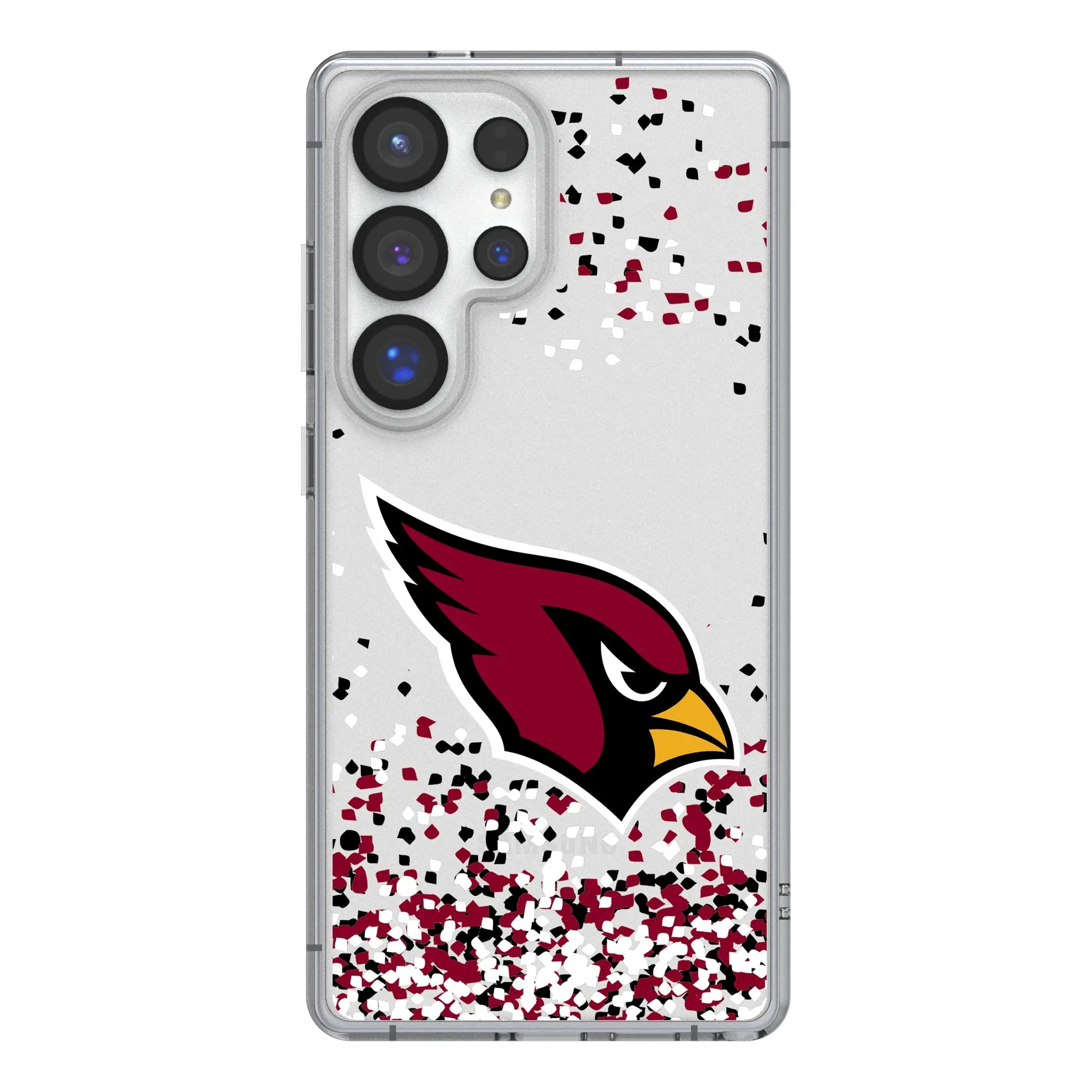 Arizona Cardinals Confetti Galaxy Clear Phone Case for Samsung Galaxy#Device_Galaxy S25 Ultra
