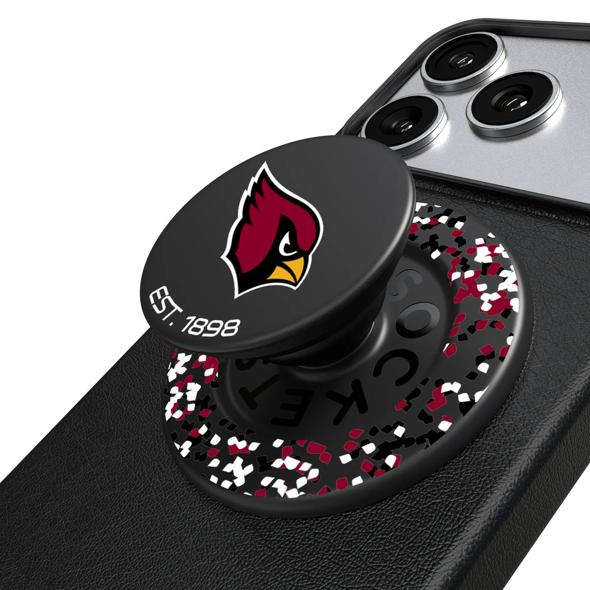 Arizona Cardinals Confetti Popsockets Round Magnetic