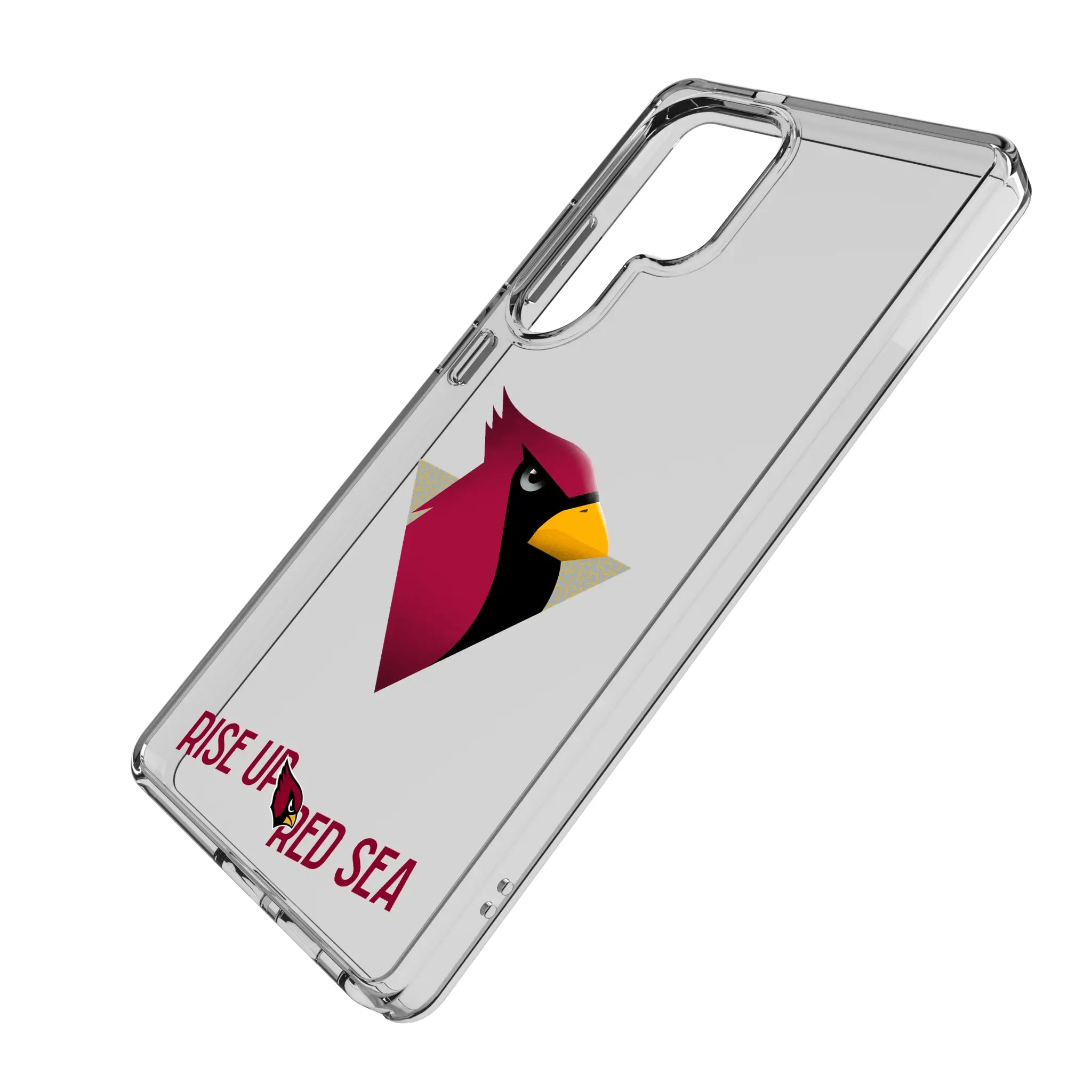 Arizona Cardinals Deco Galaxy Clear Phone Case for Samsung Galaxy - Isometric View#Device_Galaxy S25 Ultra