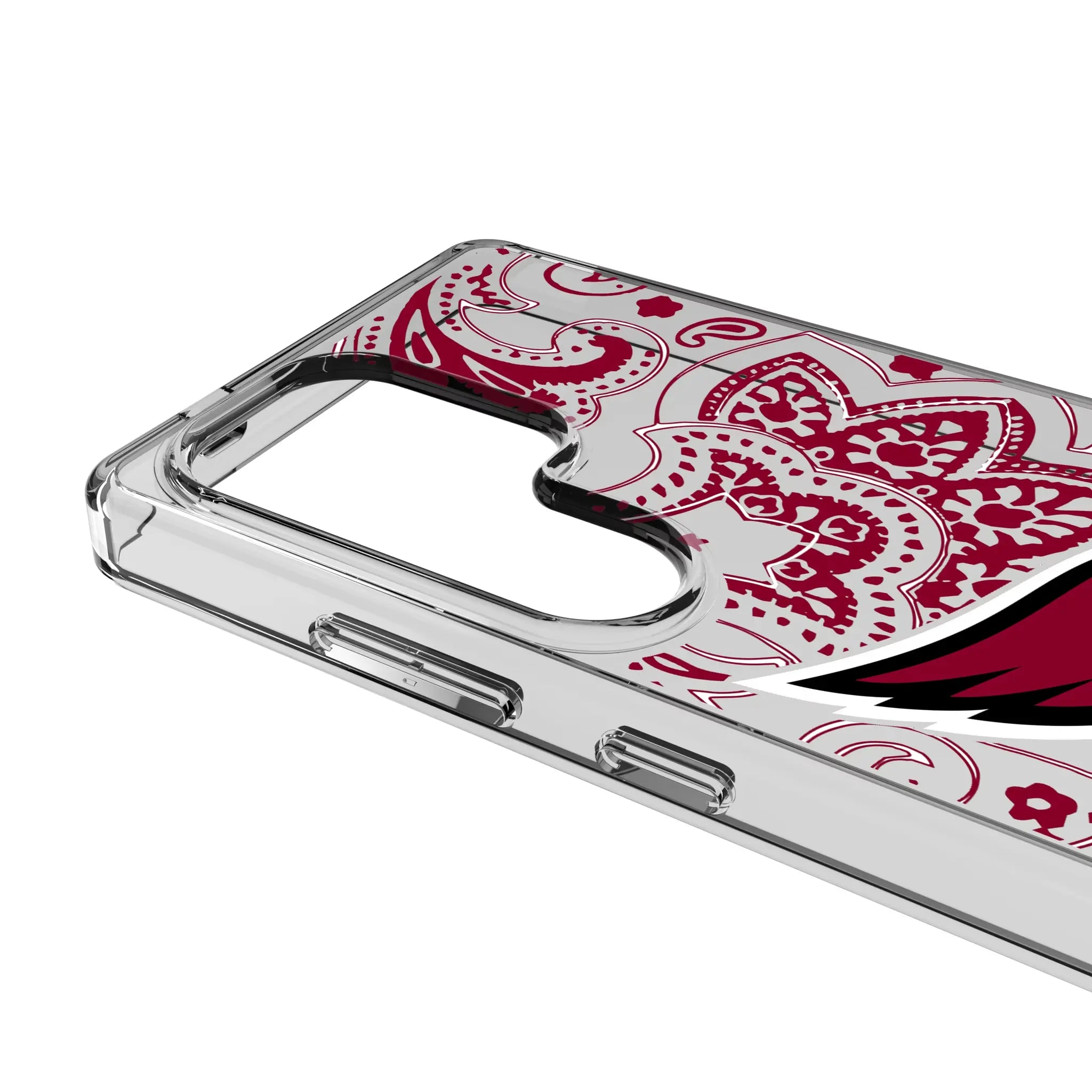 Arizona Cardinals Paisley Galaxy Clear Phone Case for Samsung Galaxy - Detail#Device_Galaxy S25 Ultra