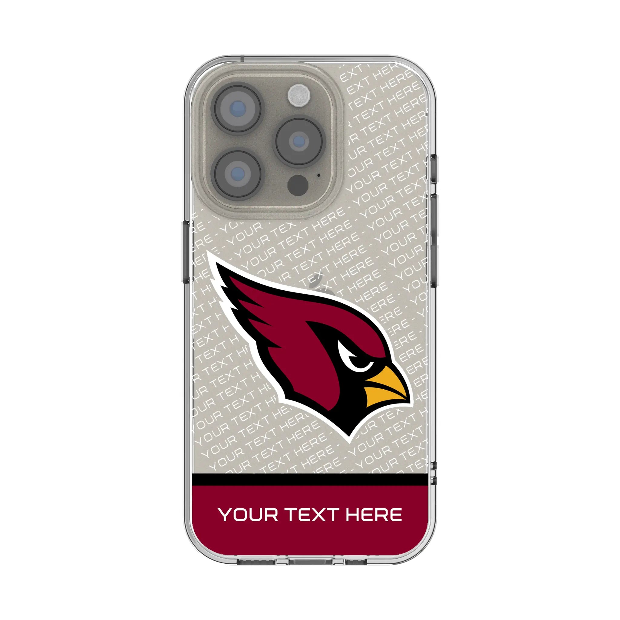 Arizona Cardinals Personalized EndZone Plus iPhone Clear Phone Case for Apple iPhone