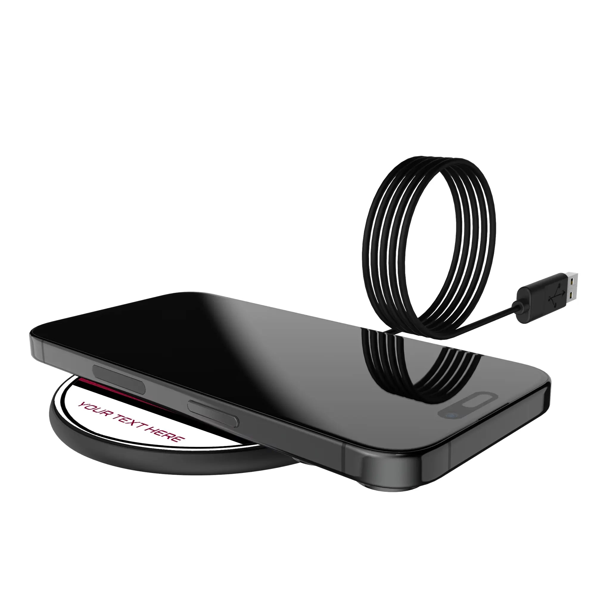Arizona Cardinals Personalized Endzone Solid 15-Watt Wireless Charger - Lifestyle
