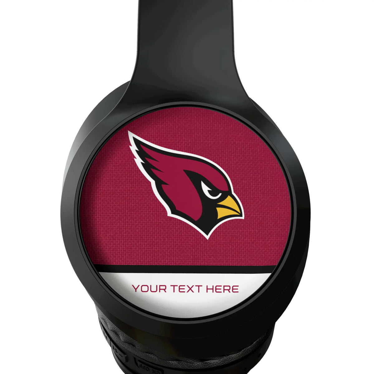 Arizona Cardinals Personalized Endzone Solid Wireless Over-Ear Headphones With Case - Detail