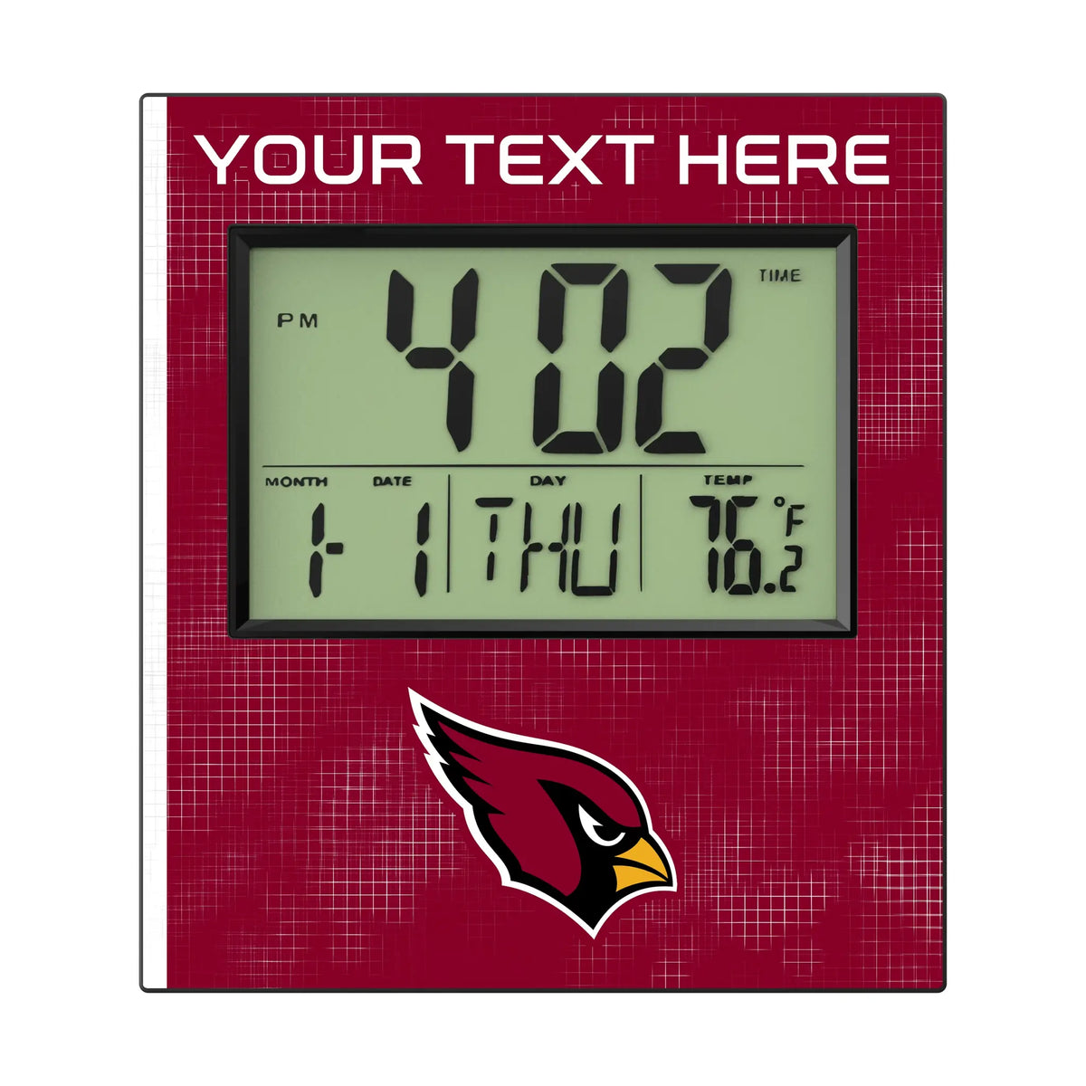 Arizona Cardinals Personalized Hatch Wall Clock