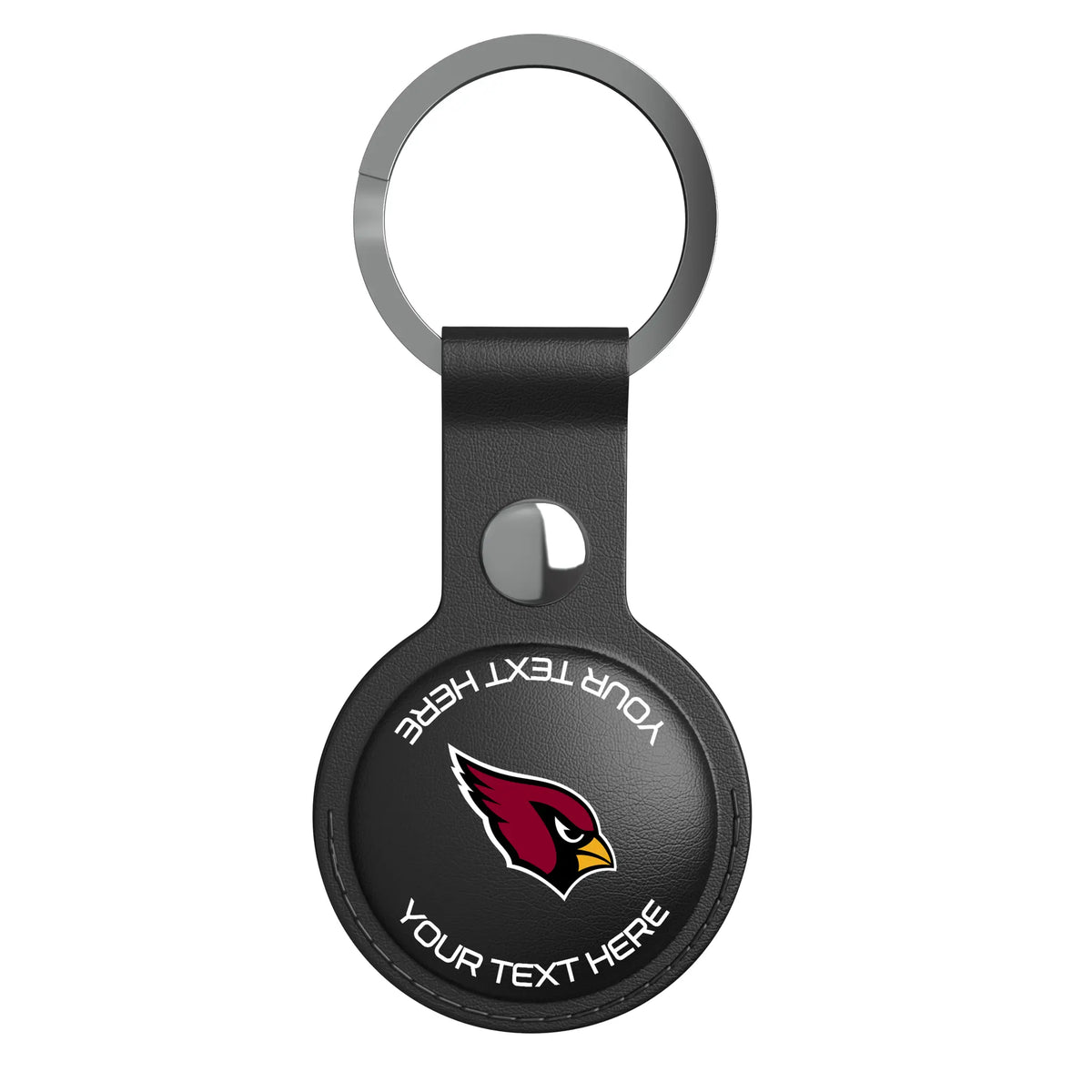 Arizona Cardinals Personalized Insignia AirTag Black Airtag Holder
