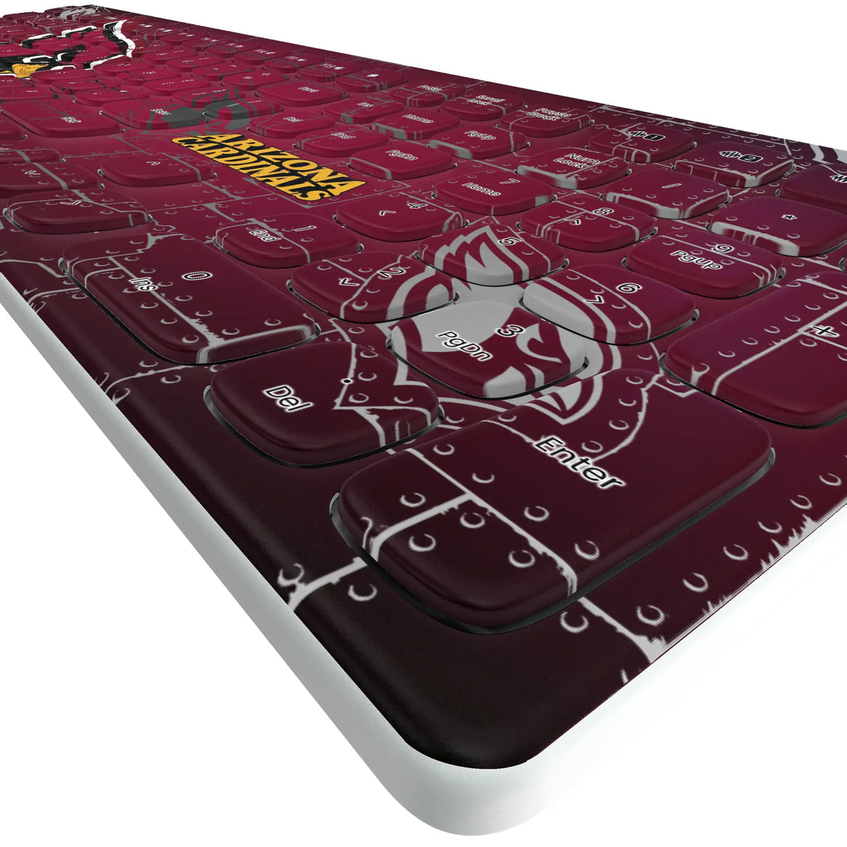 Arizona Cardinals Rivet KKB605 Curved Wireless Keyboard - Detail